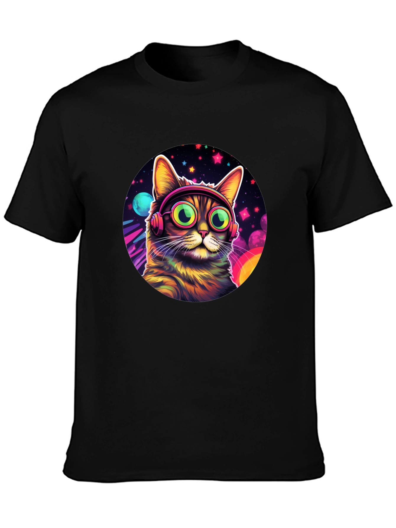 Cosmic Cat Tee - DJ Kitty T-Shirt