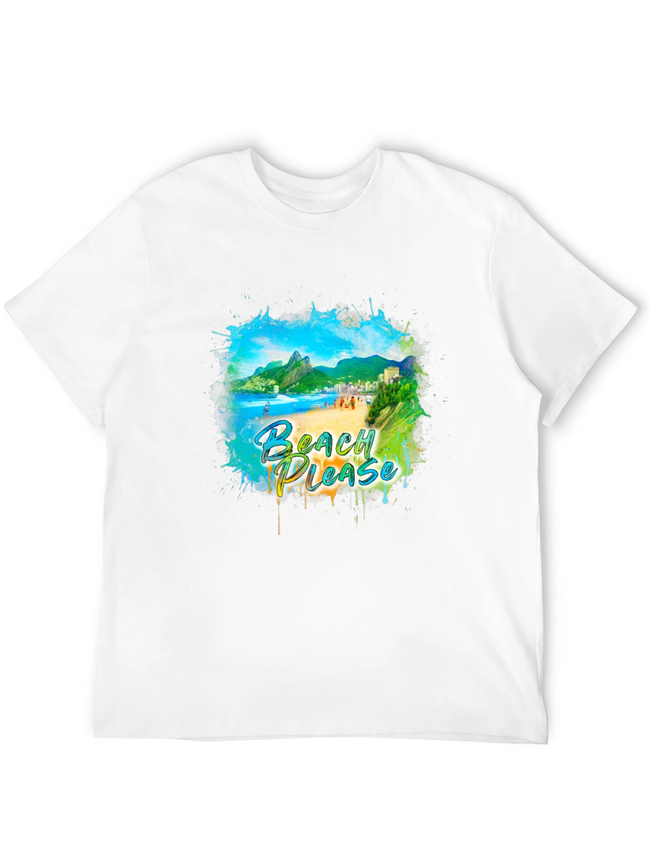 Beach Please Graphic Tee - Tropical Vibes