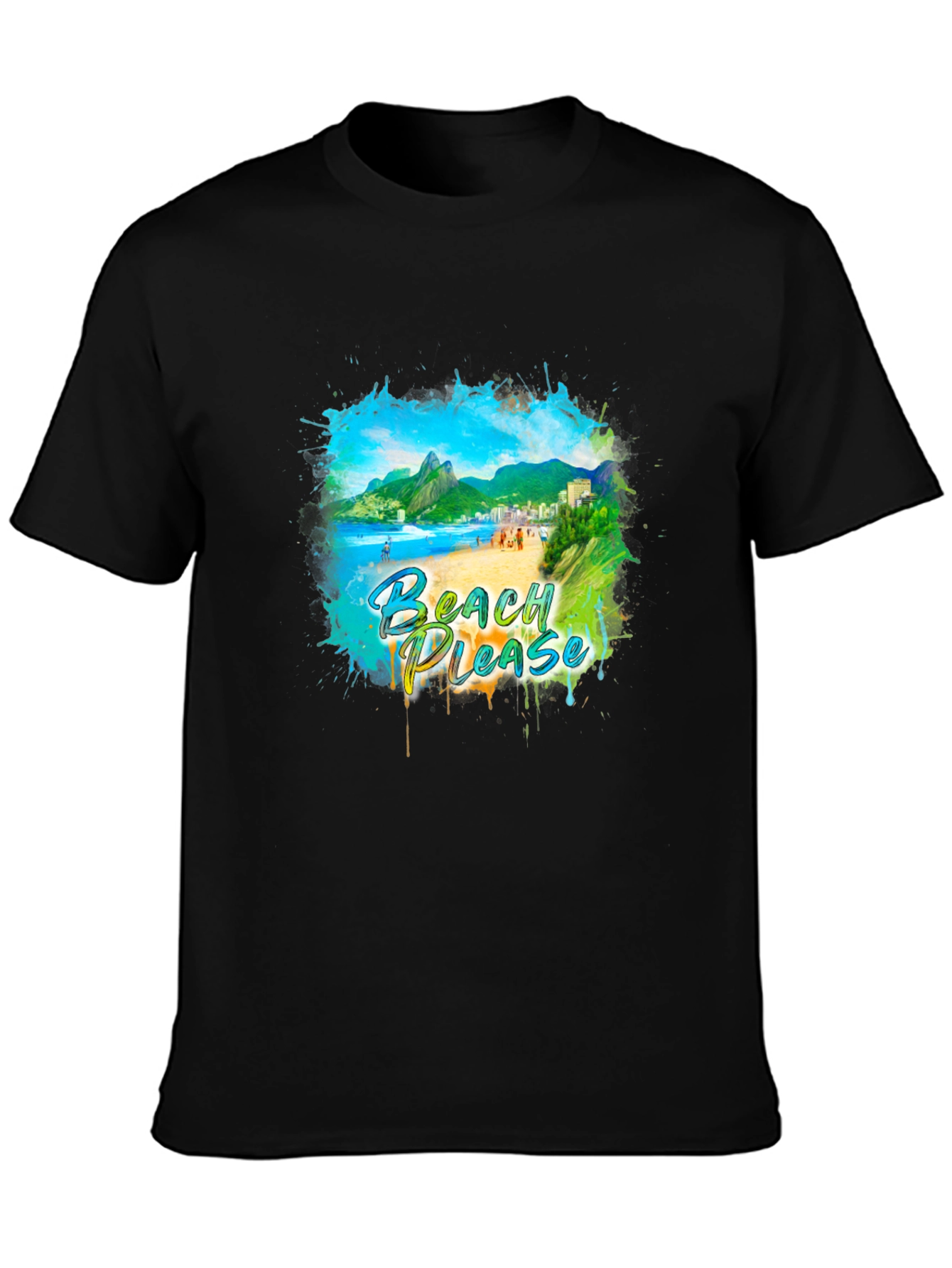 Beach Please Graphic Tee - Tropical Vibes