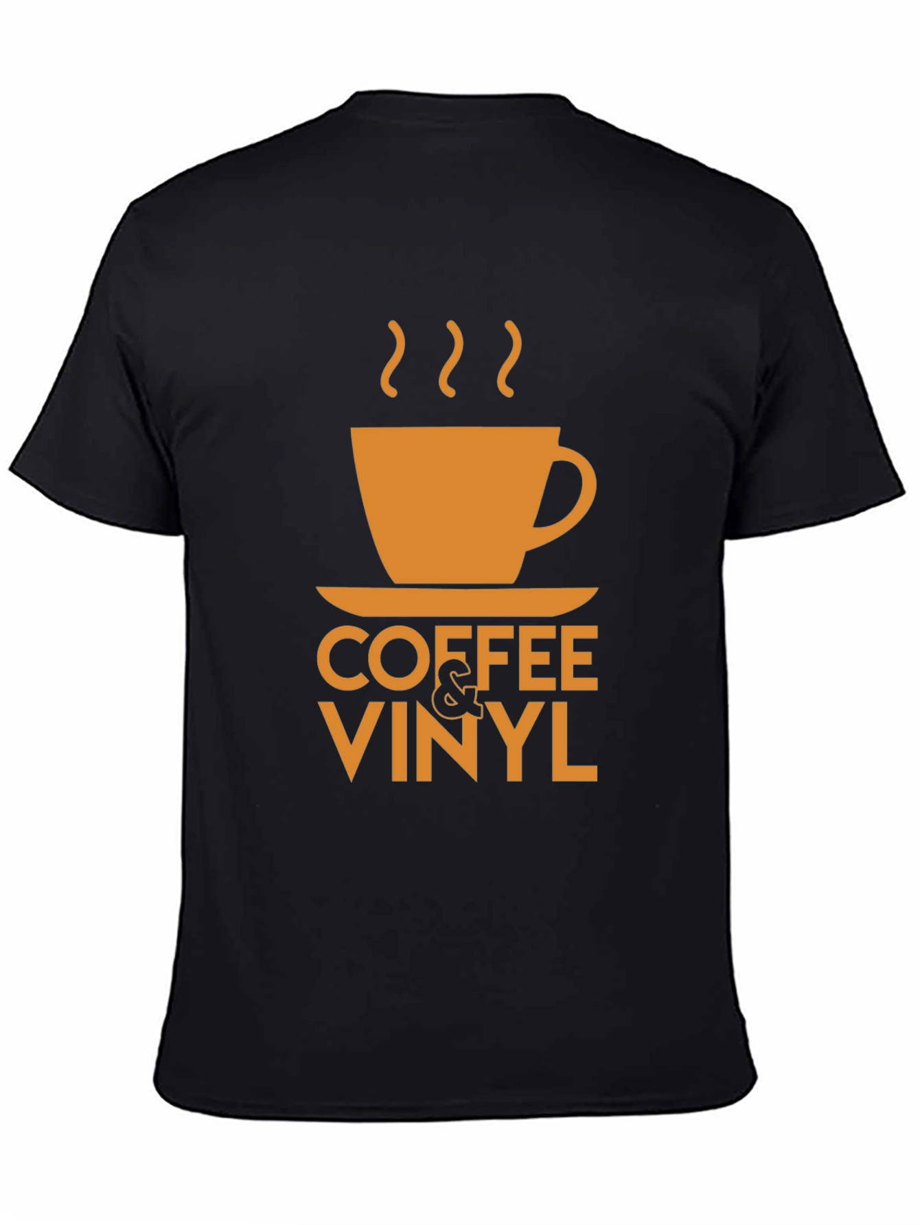 Coffee & Vinyl Graphic Tee - Black