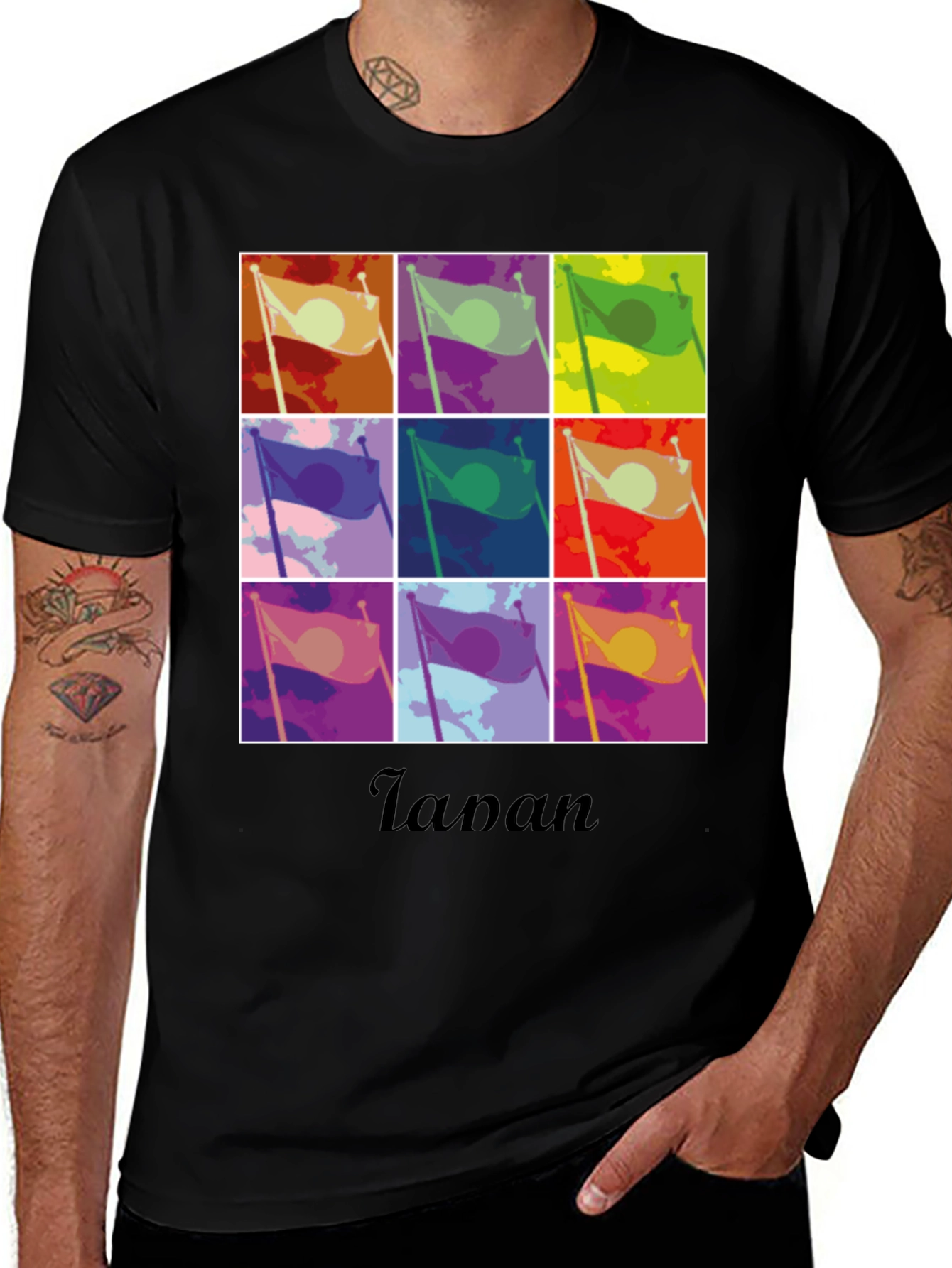 Japan Flag Pop Art Graphic Tee - Unisex