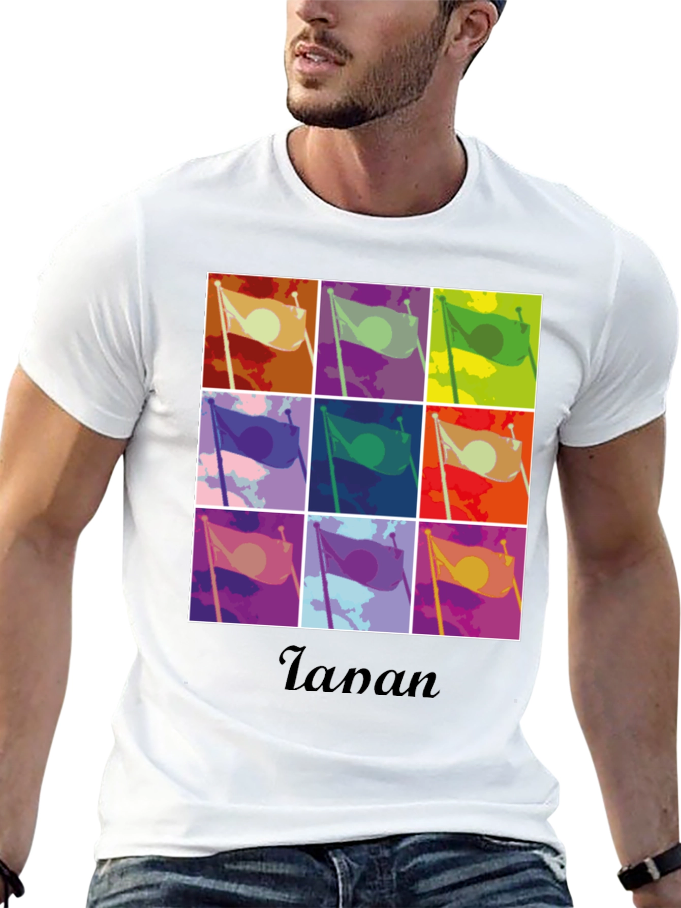 Japan Flag Pop Art Graphic Tee - Unisex