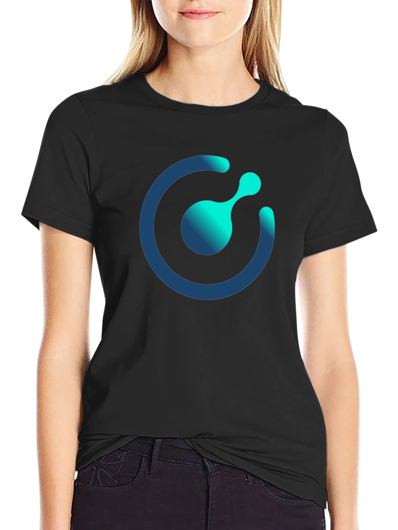 Tech Circle Graphic Black T-Shirt