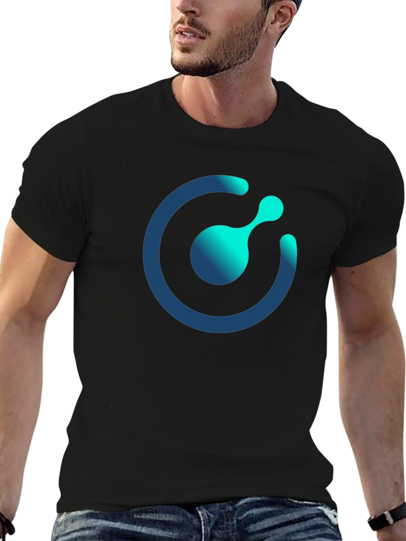 Tech Circle Graphic Black T-Shirt