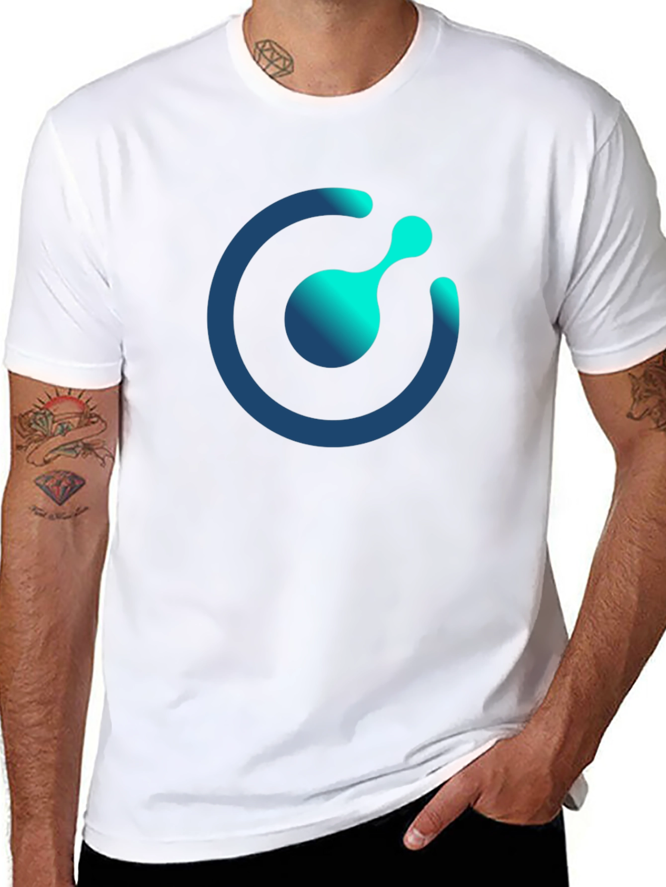 Tech Circle Graphic Black T-Shirt