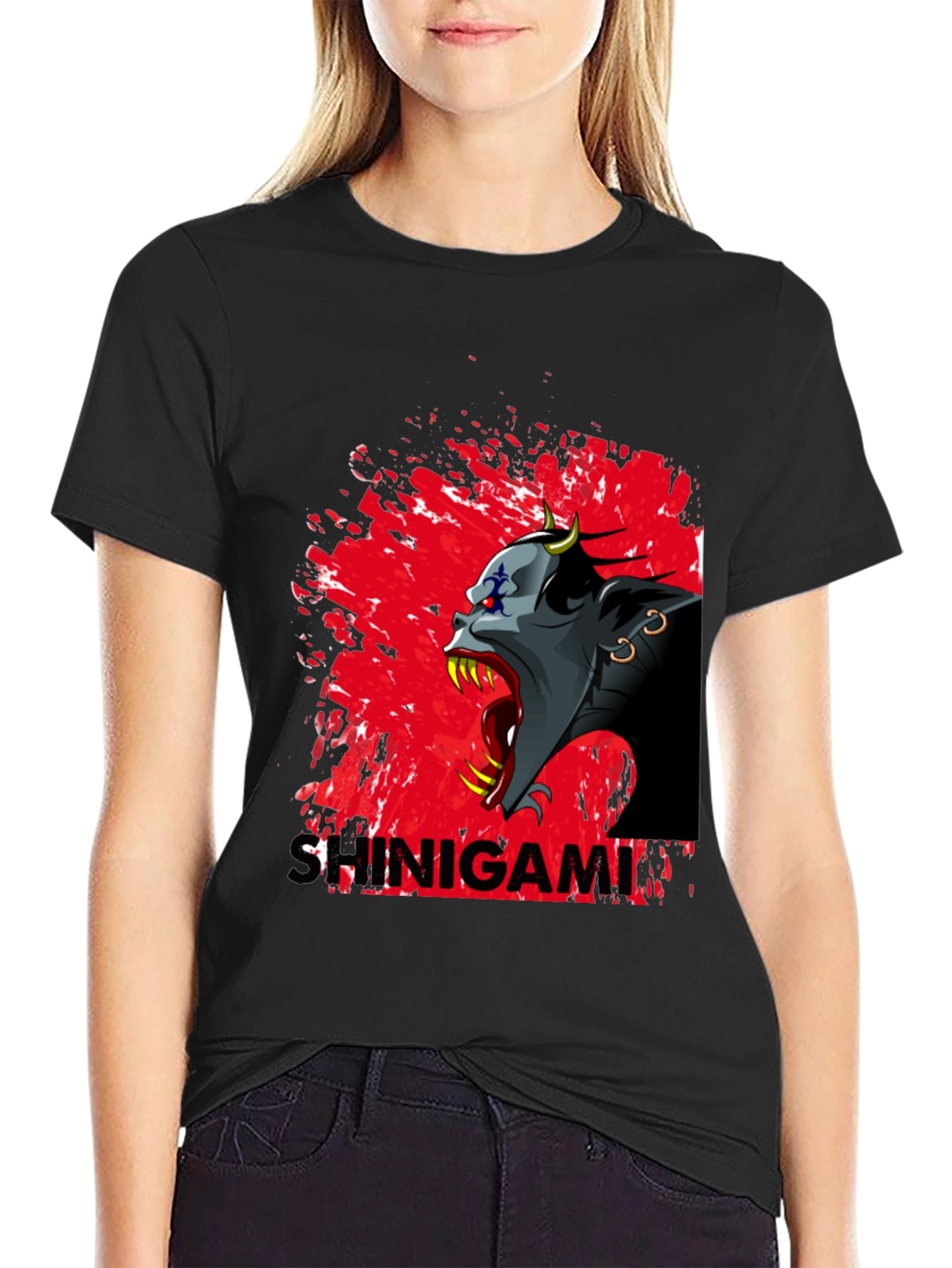 Shinigami Graphic Tee - Dark Anime Design