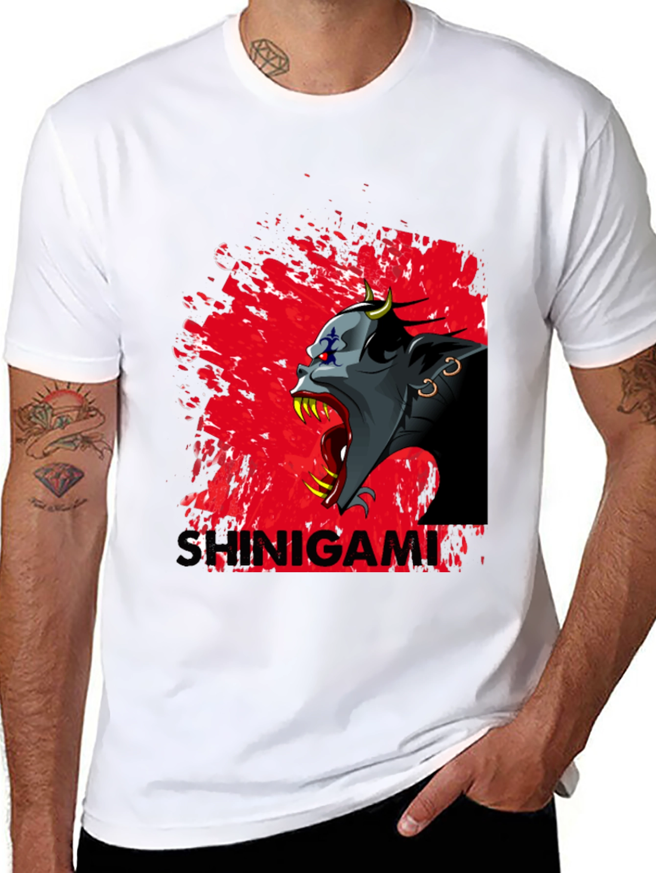 Shinigami Graphic Tee - Dark Anime Design