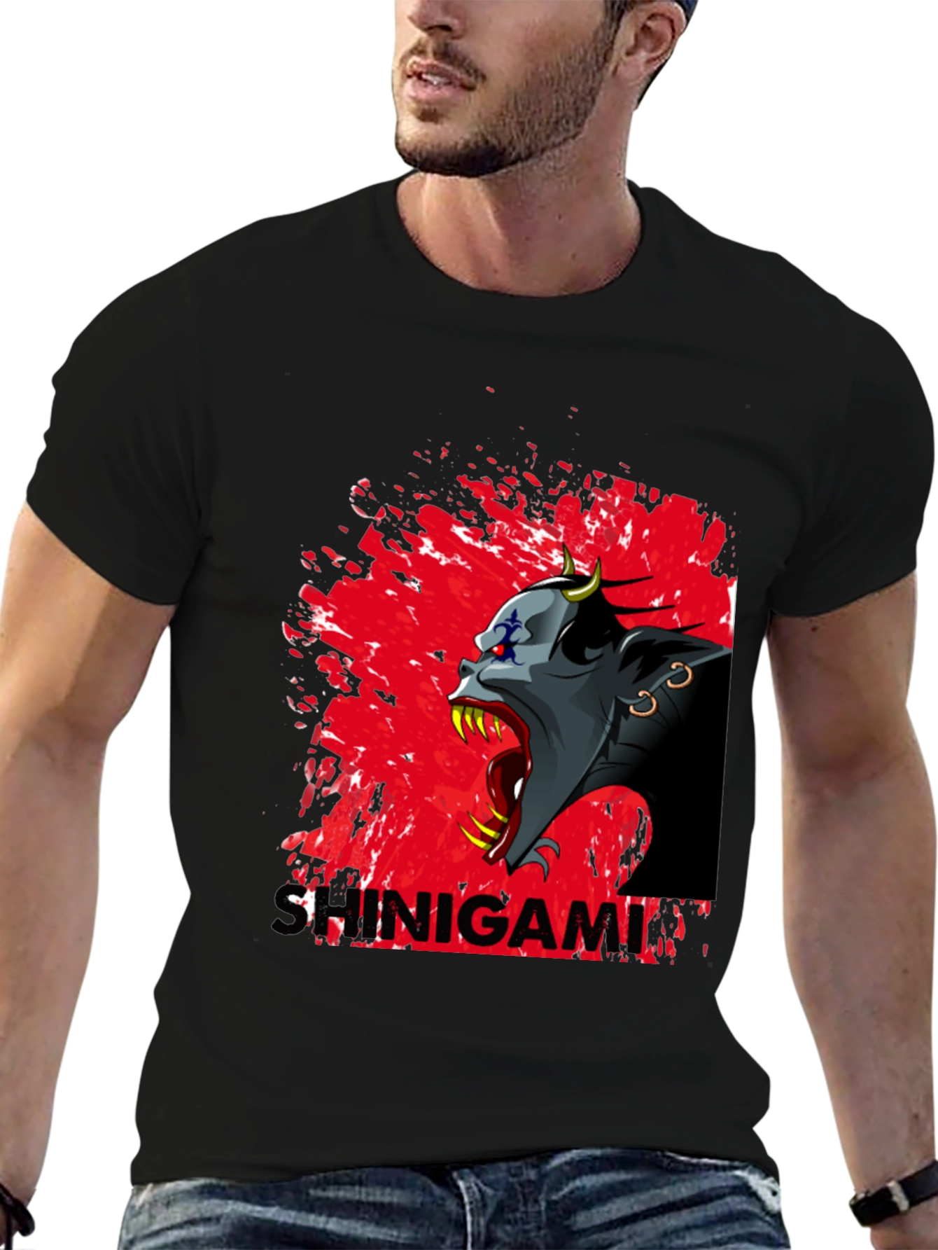 Shinigami Graphic Tee - Dark Anime Design