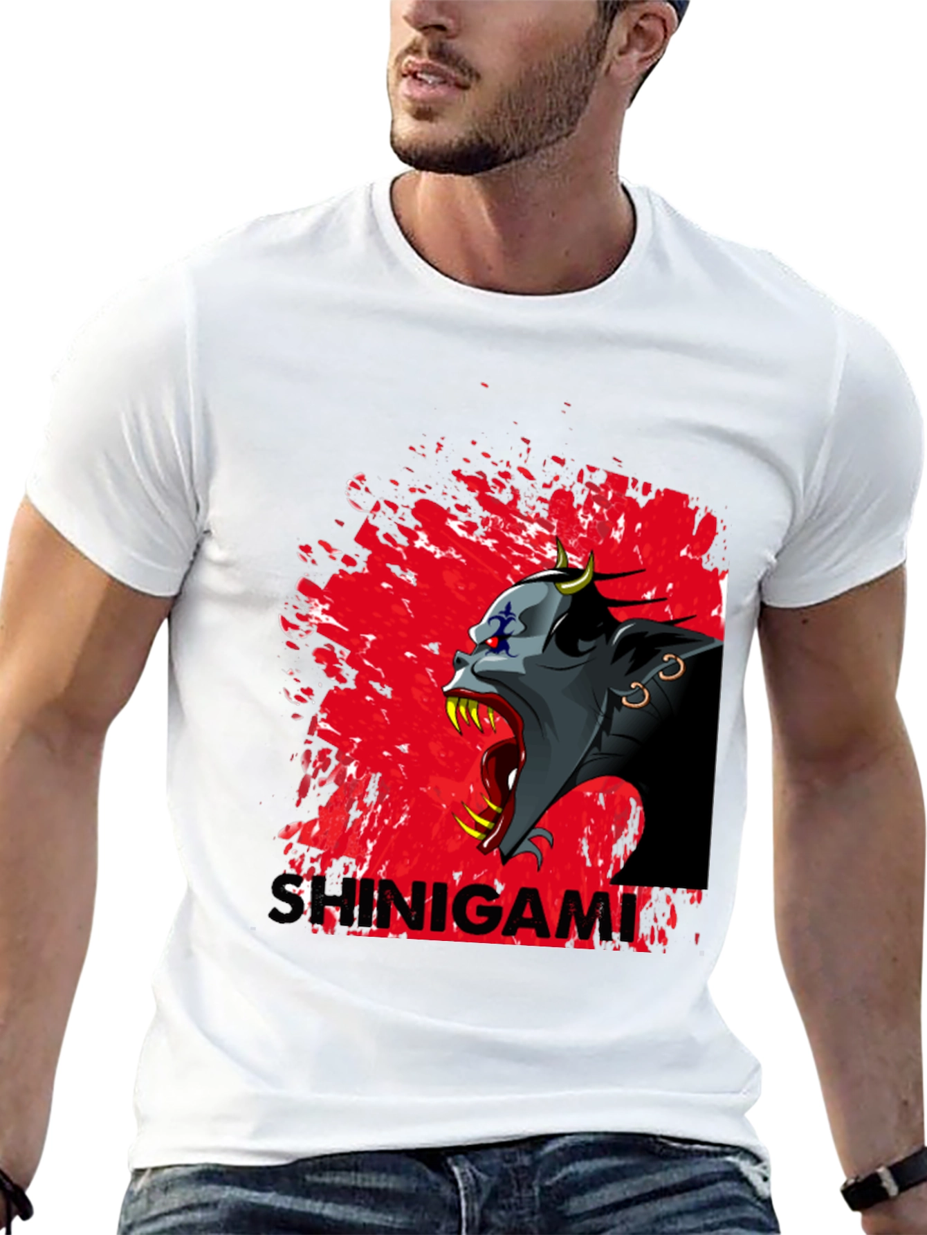 Shinigami Graphic Tee - Dark Anime Design