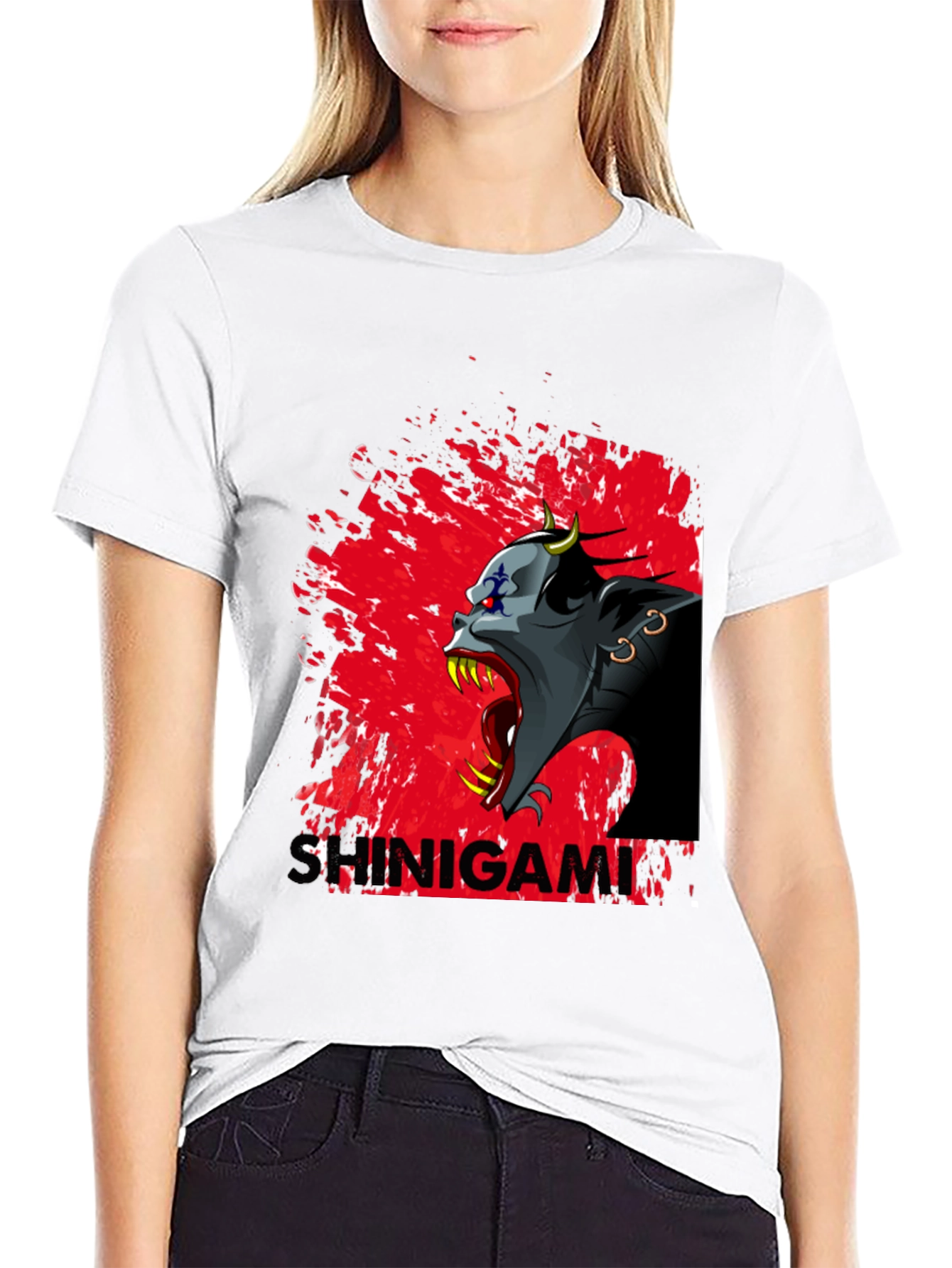 Shinigami Graphic Tee - Dark Anime Design