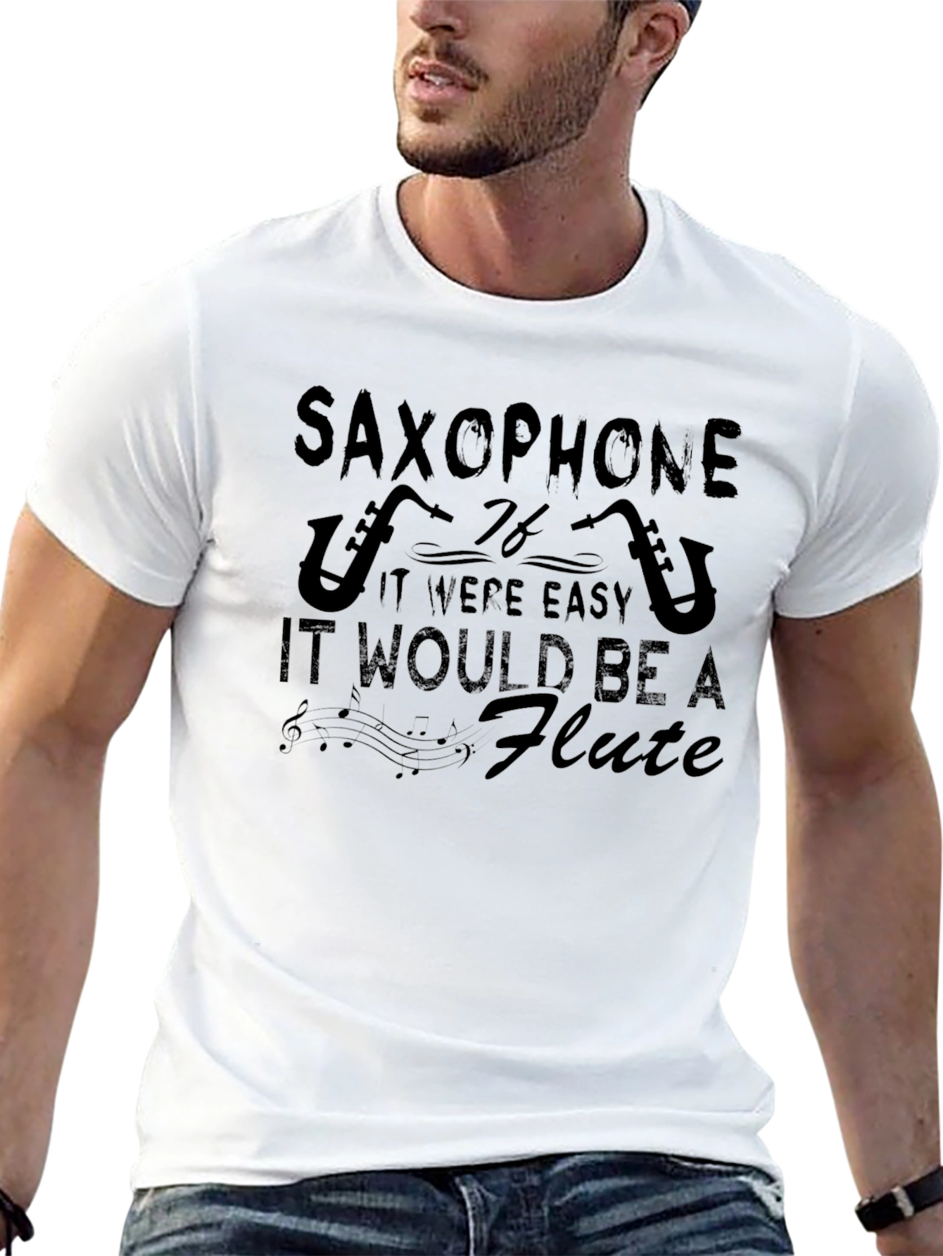 Saxophone Easy Flute Humor T-Shirt