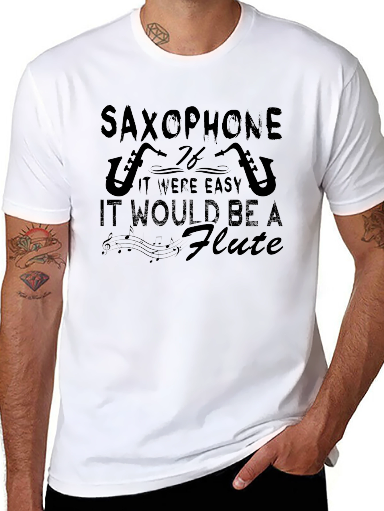 Saxophone Easy Flute Humor T-Shirt