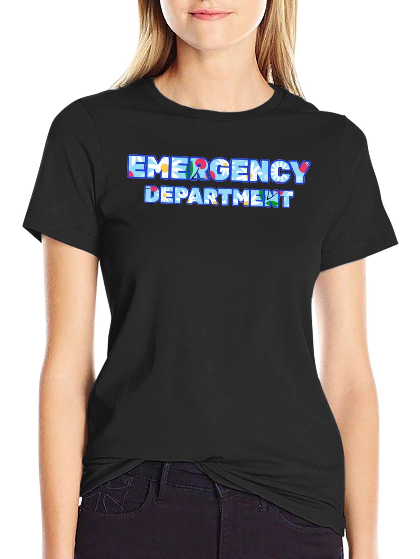 Emergency Department Floral T-Shirt