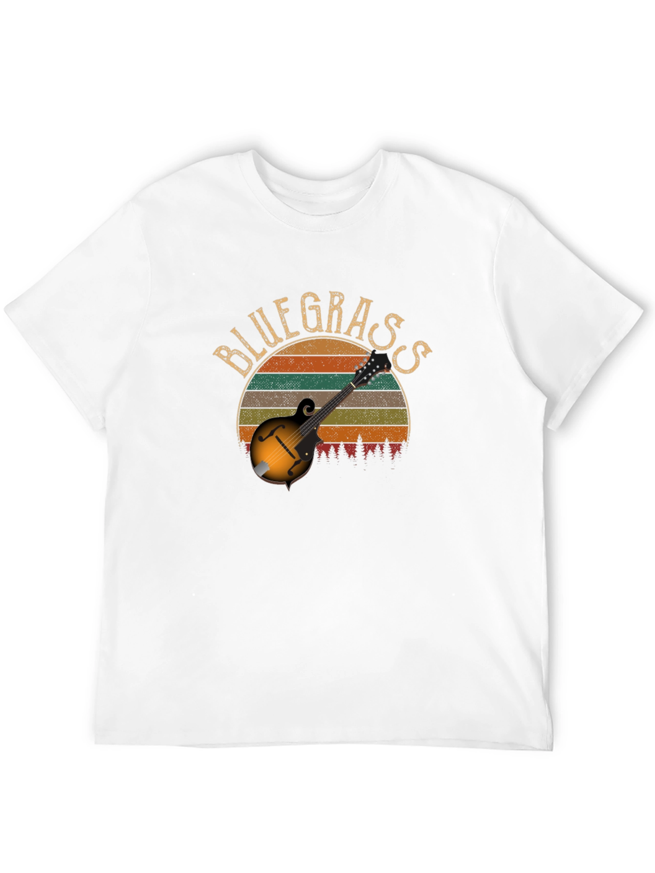 Bluegrass Mandolin Retro Sunset T-Shirt