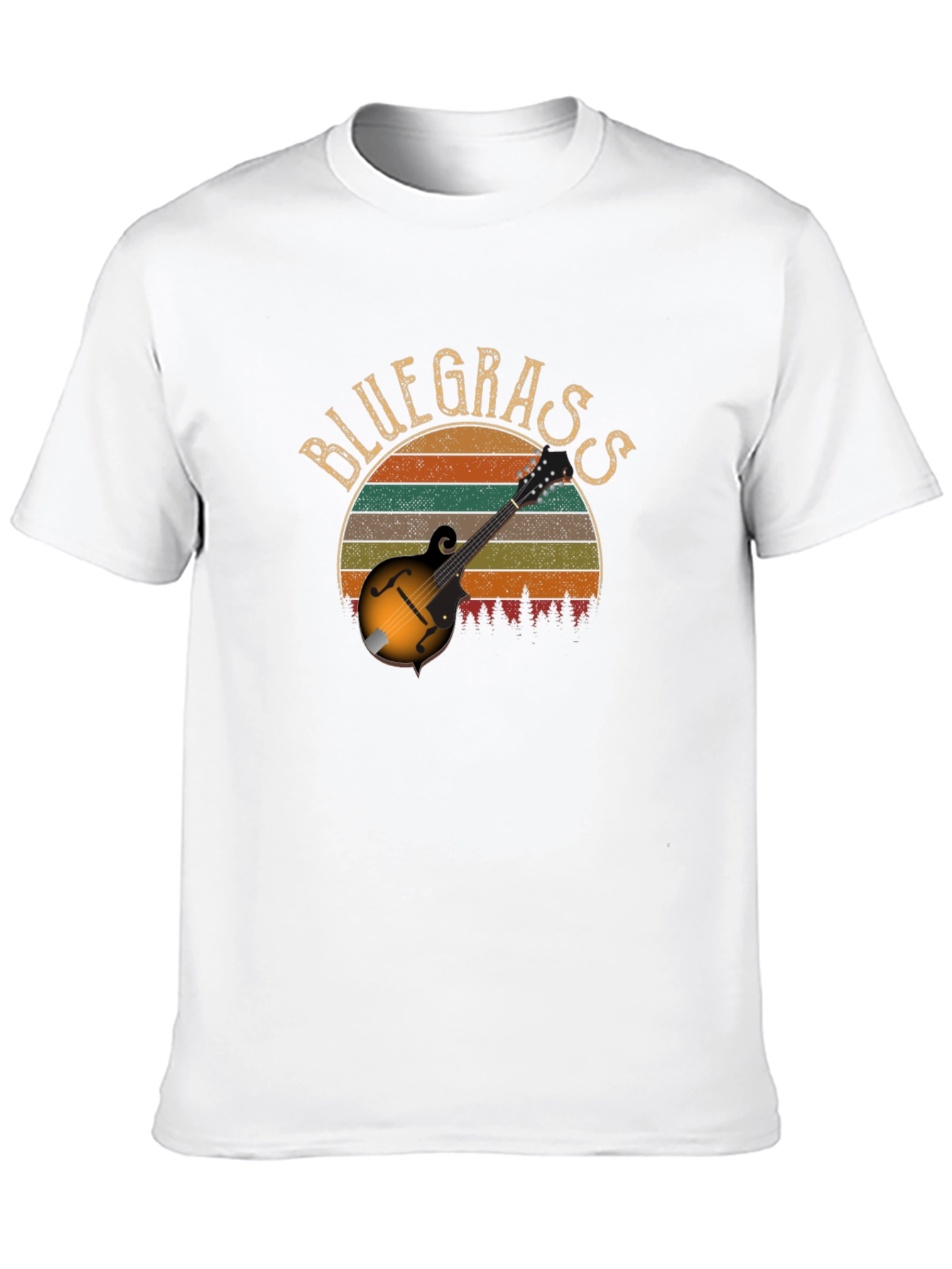 Bluegrass Mandolin Retro Sunset T-Shirt