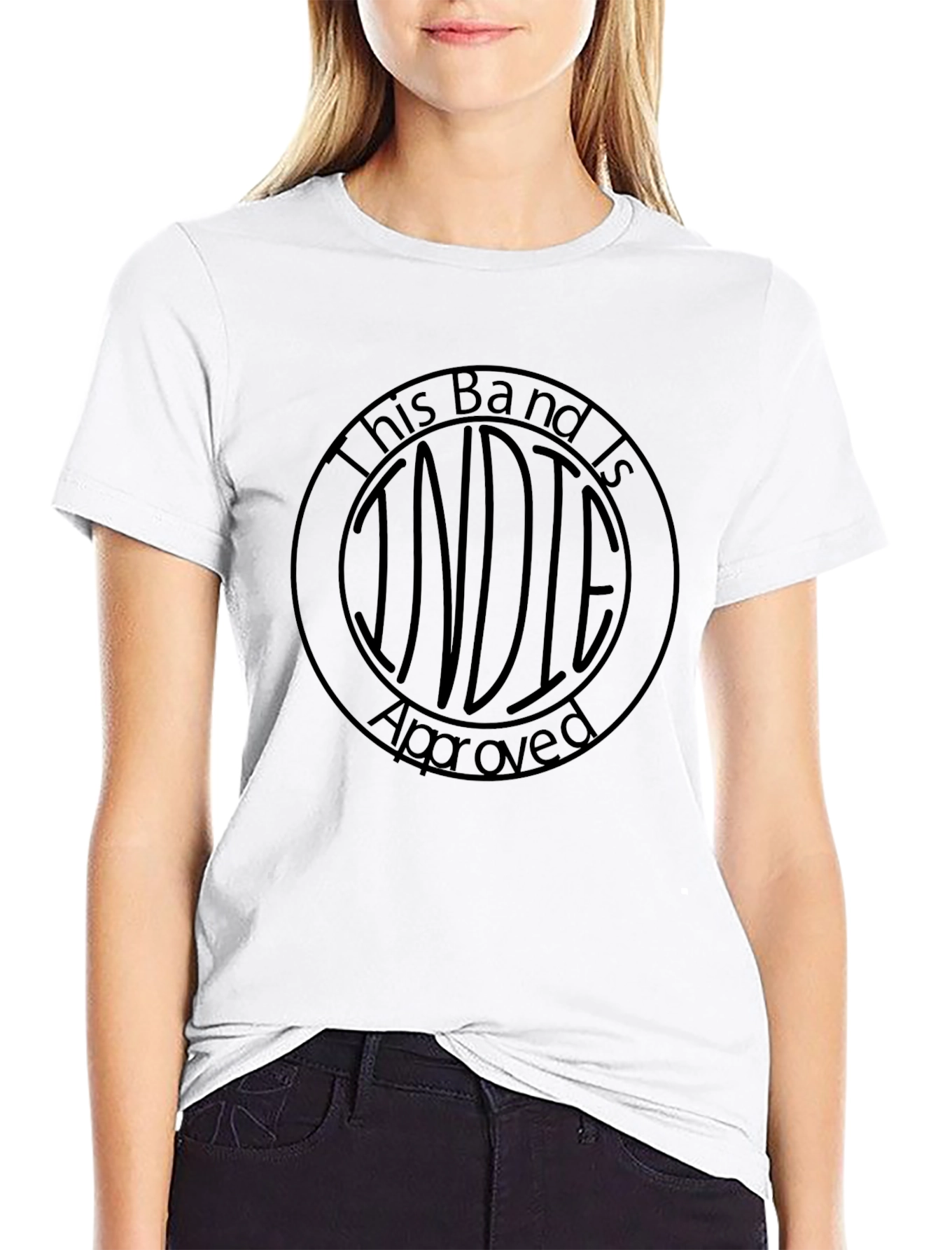 Indie Approved Band T-Shirt - Classic Black Cotton Tee