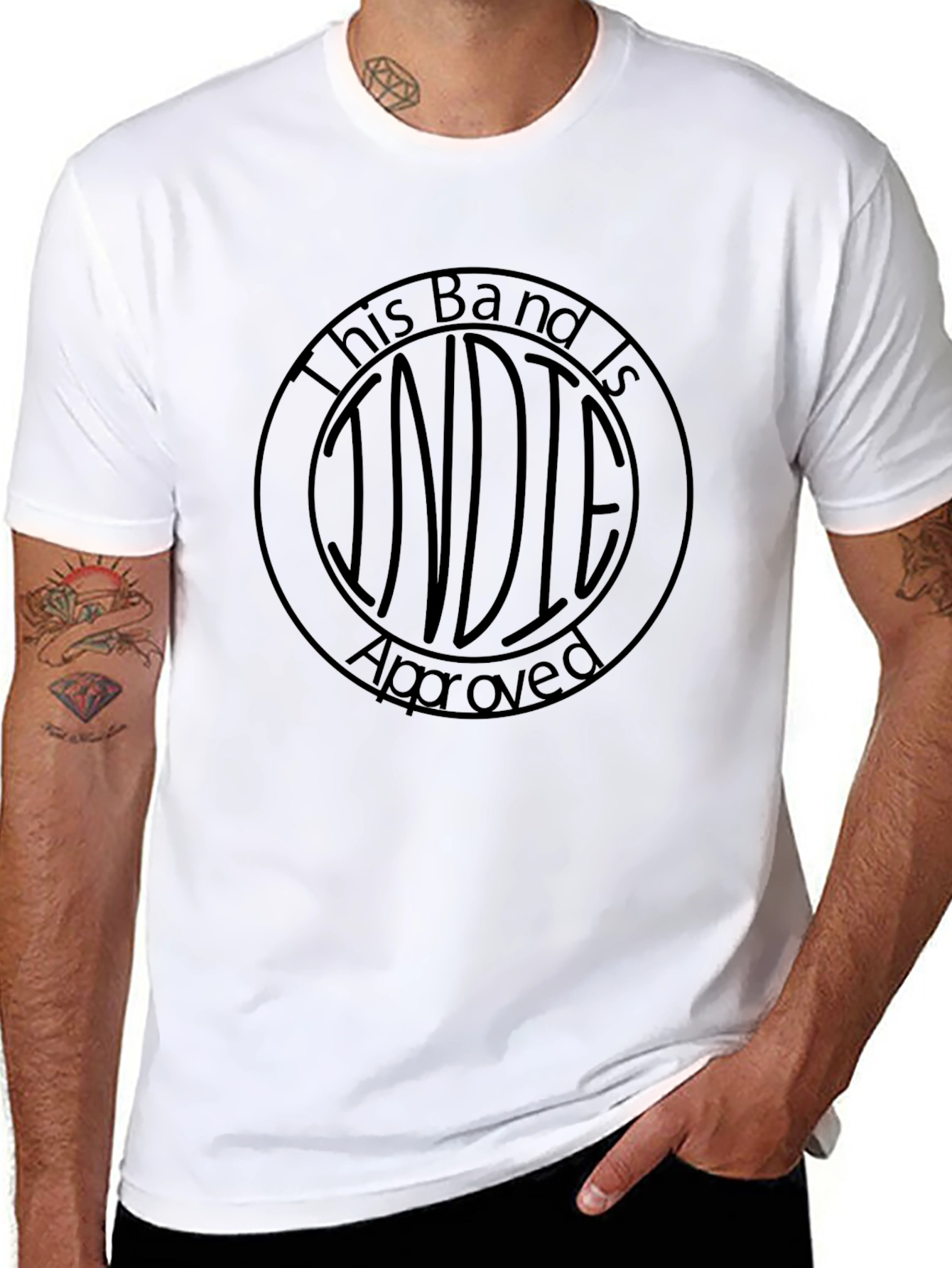 Indie Approved Band T-Shirt - Classic Black Cotton Tee