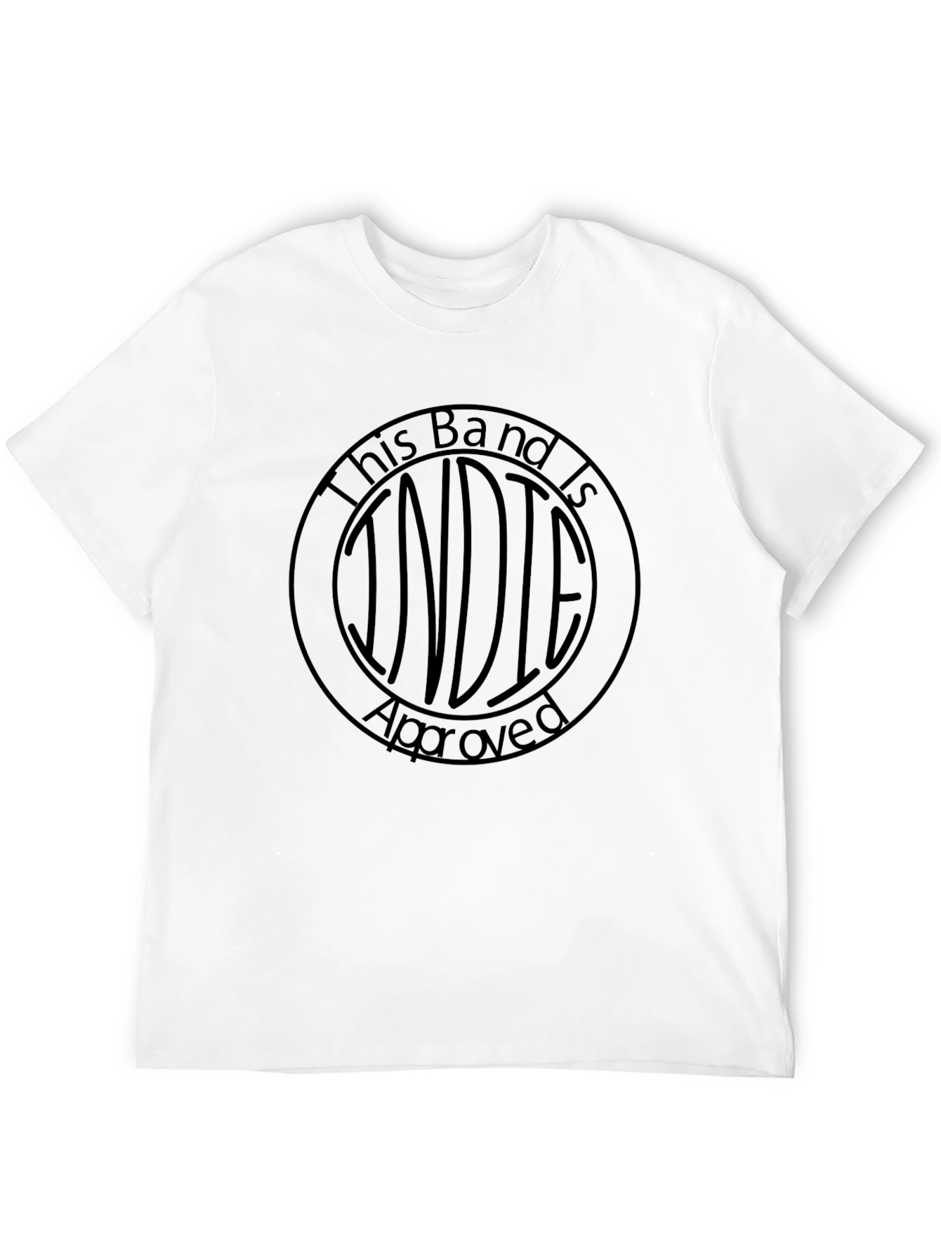 Indie Approved Band T-Shirt - Classic Black Cotton Tee