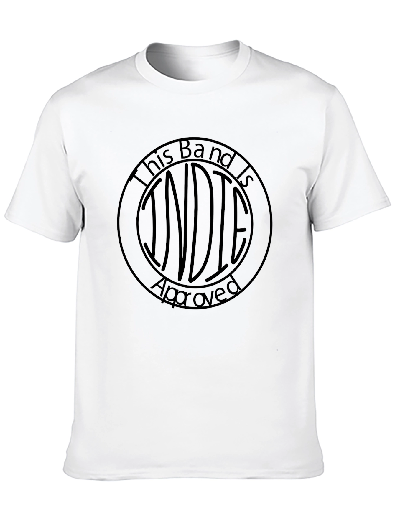 Indie Approved Band T-Shirt - Classic Black Cotton Tee