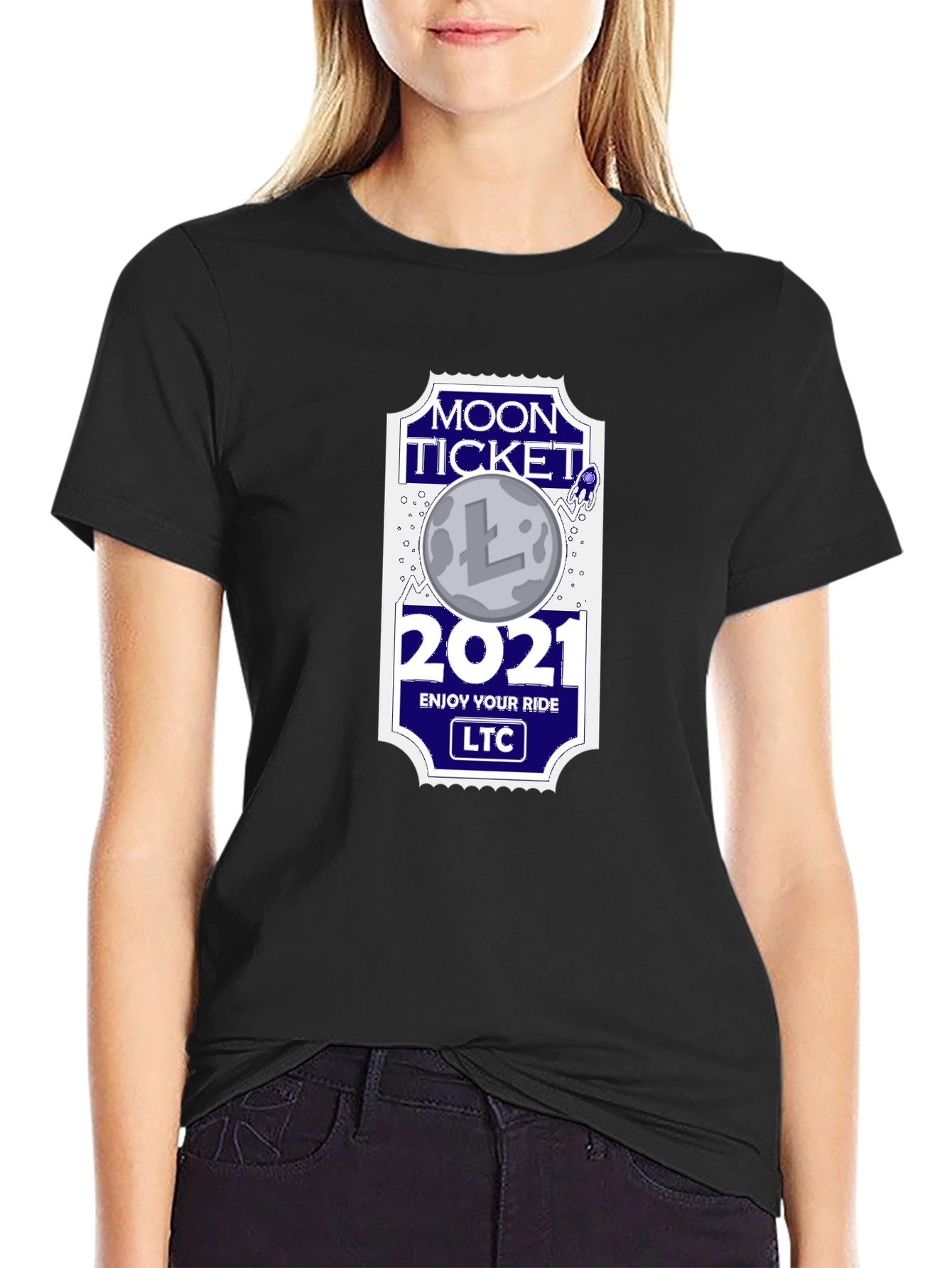 Moon Ticket 2021 LTC Black T-Shirt