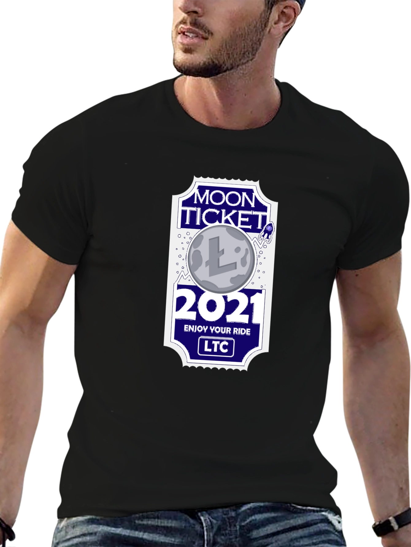 Moon Ticket 2021 LTC Black T-Shirt