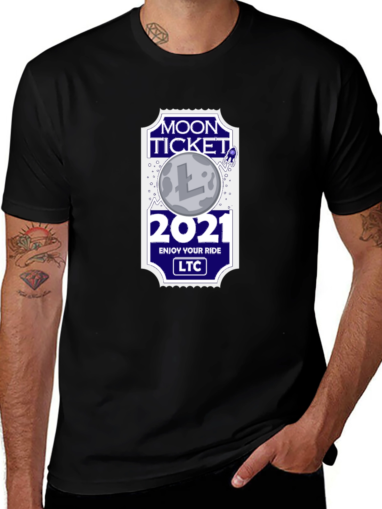Moon Ticket 2021 LTC Black T-Shirt