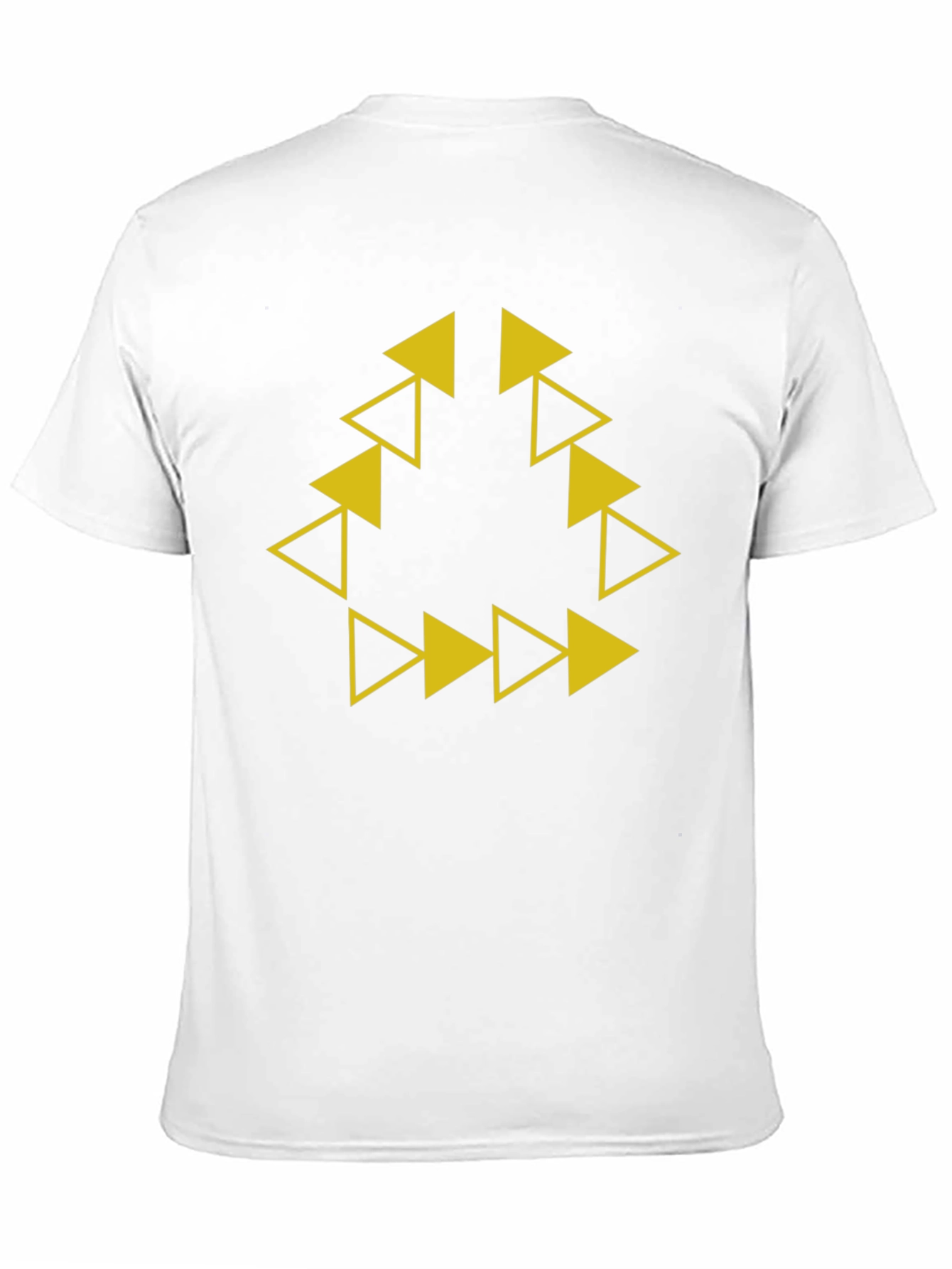 Geometric Triangle Arrow Black T-Shirt