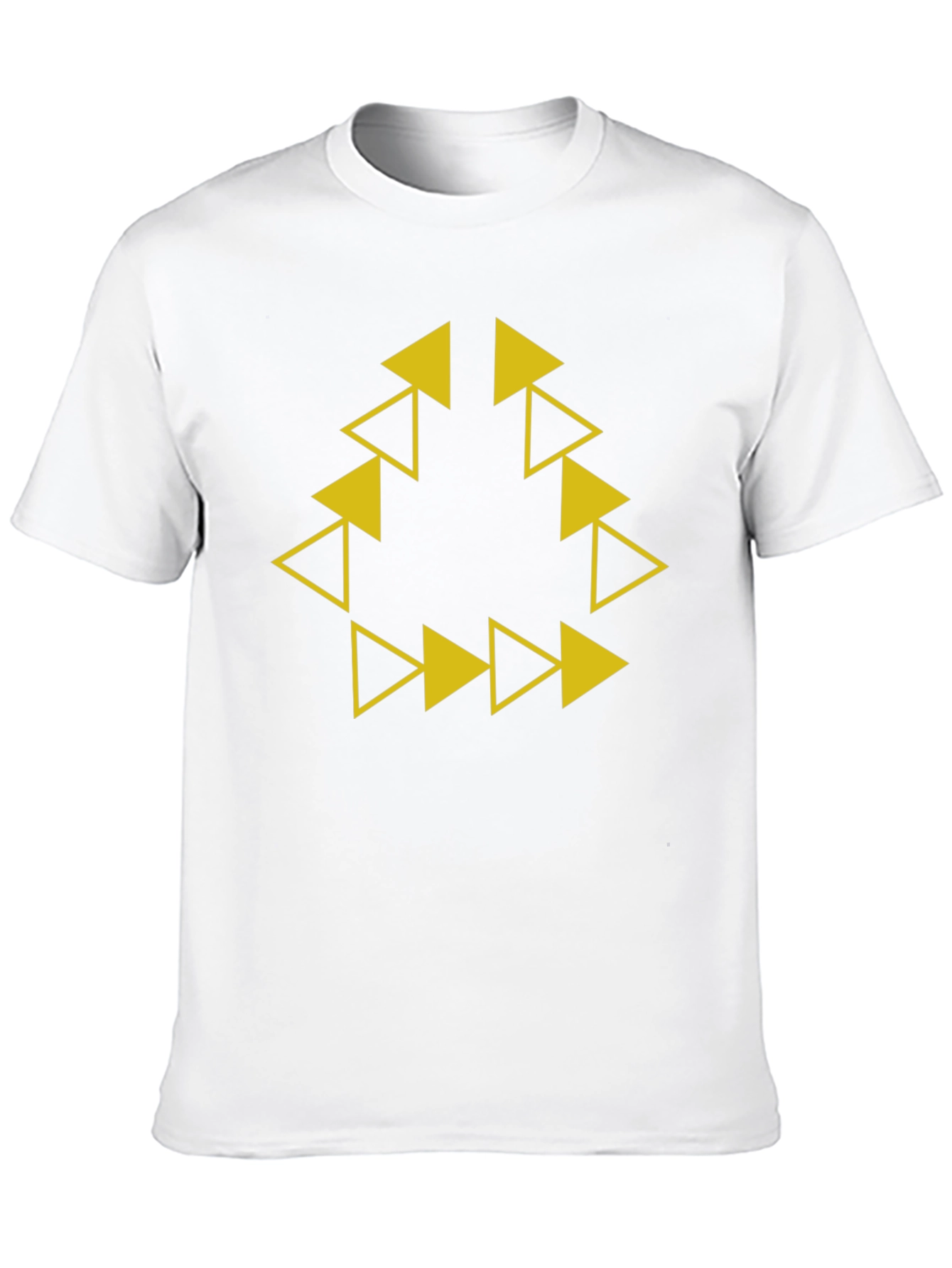 Geometric Triangle Arrow Black T-Shirt