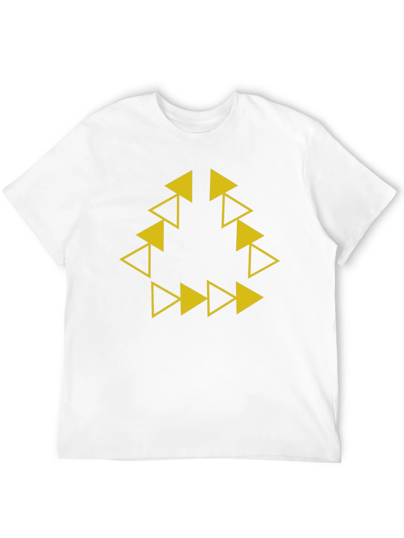 Geometric Triangle Arrow Black T-Shirt