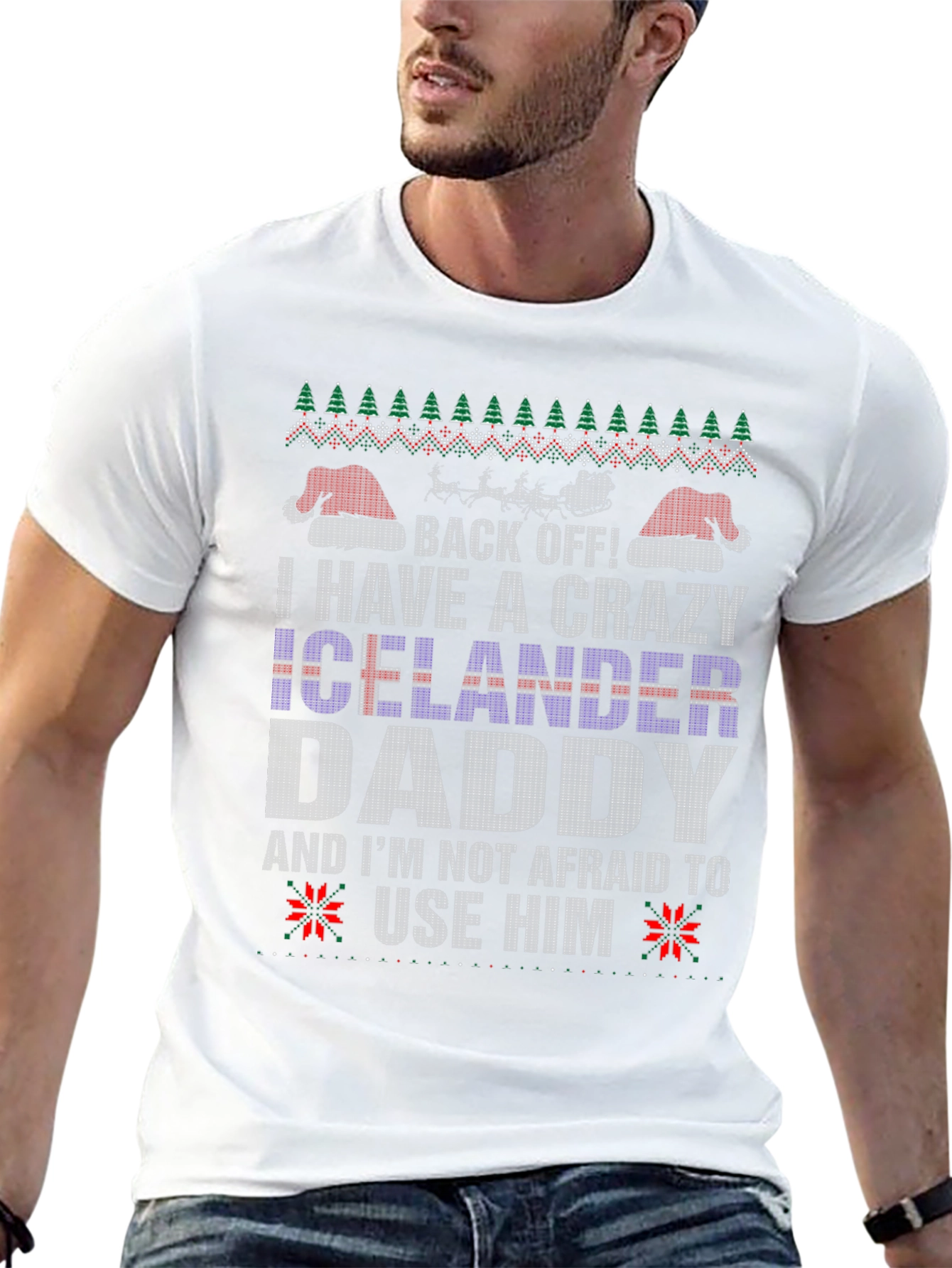 Crazy Icelander Daddy Christmas T-Shirt