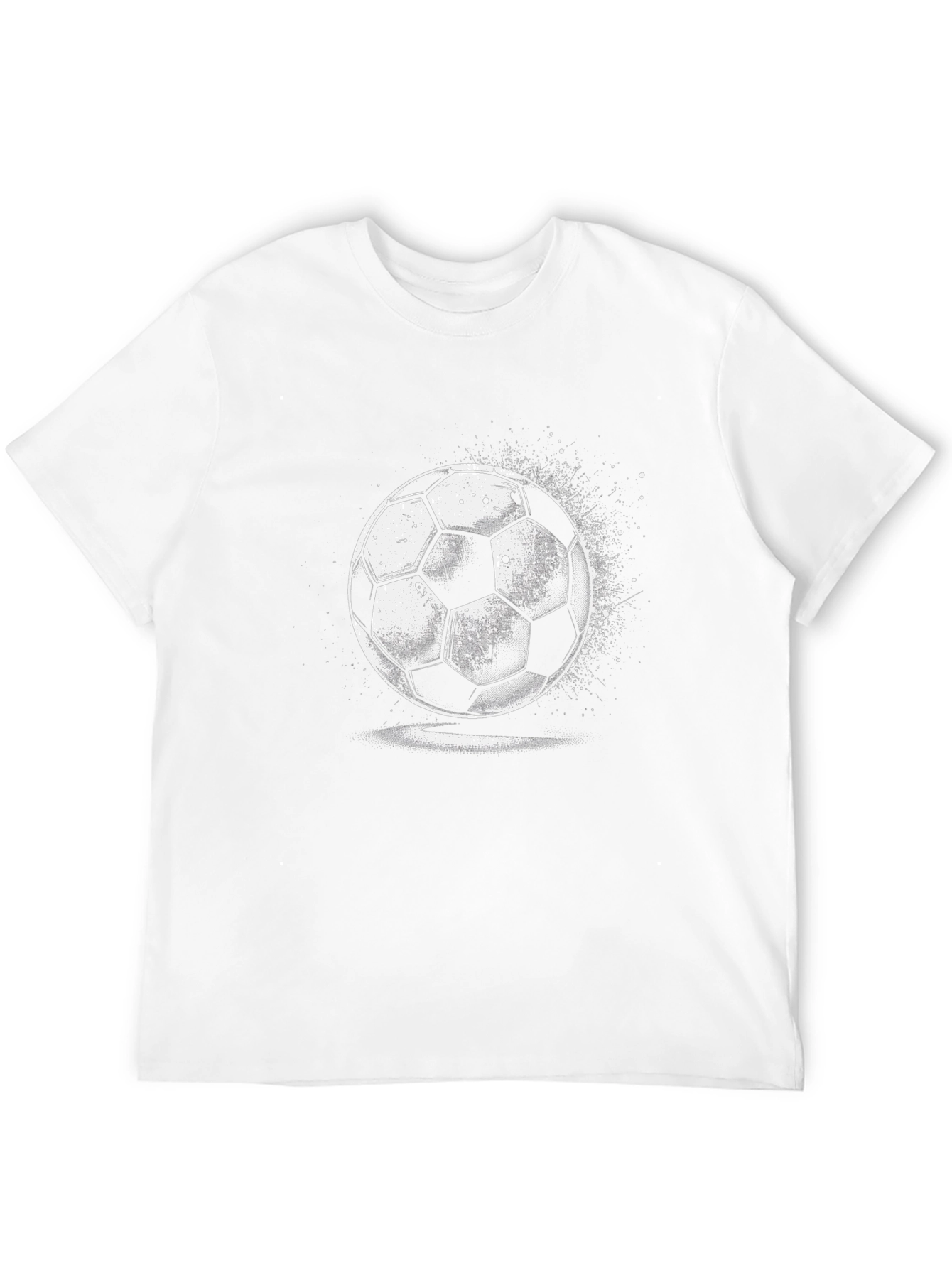 Mens Black Soccer Ball Graphic T-Shirt