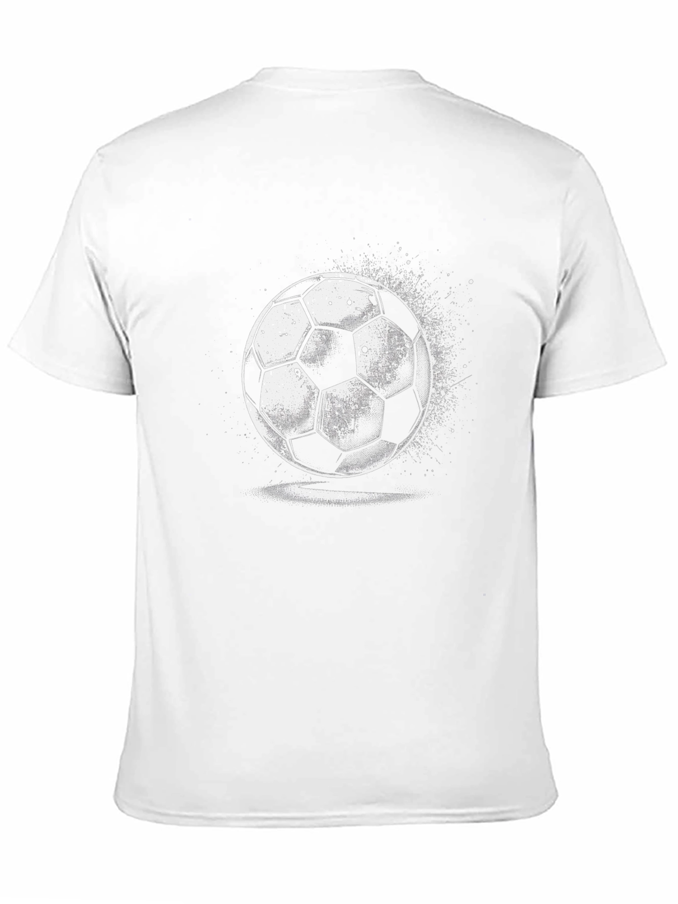 Mens Black Soccer Ball Graphic T-Shirt