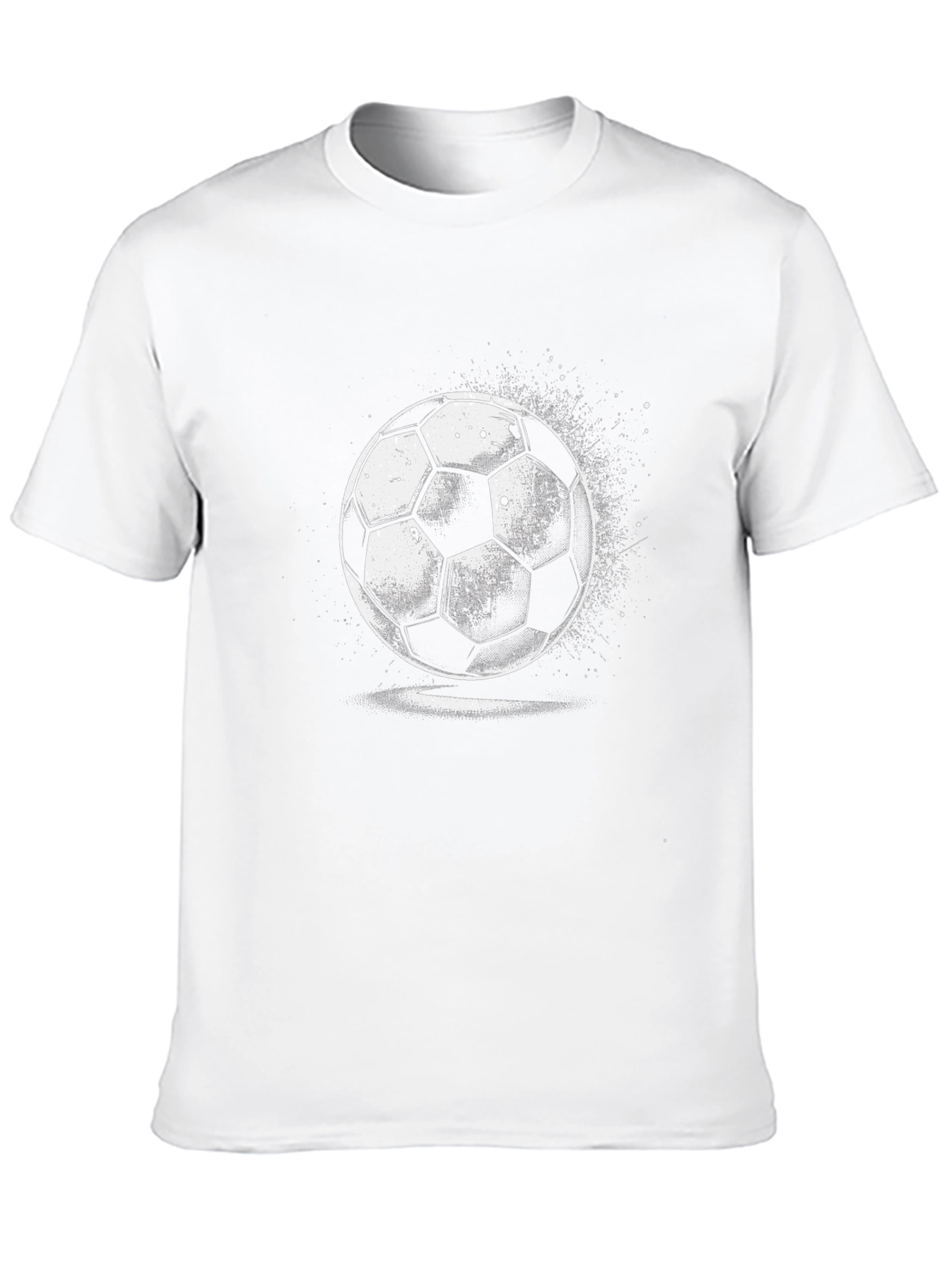 Mens Black Soccer Ball Graphic T-Shirt