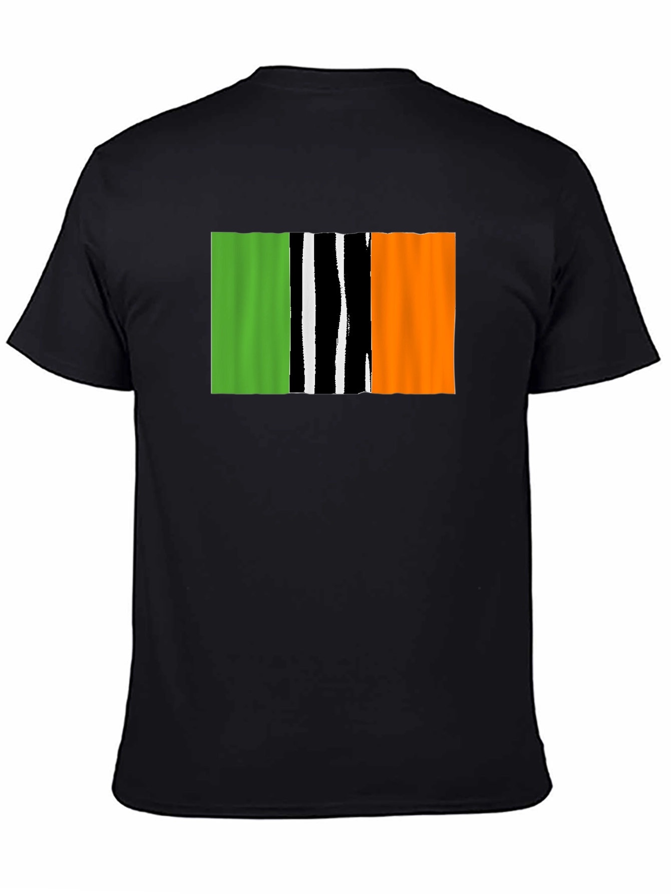 Irish Flag T-Shirt - Black Crew Neck Tee