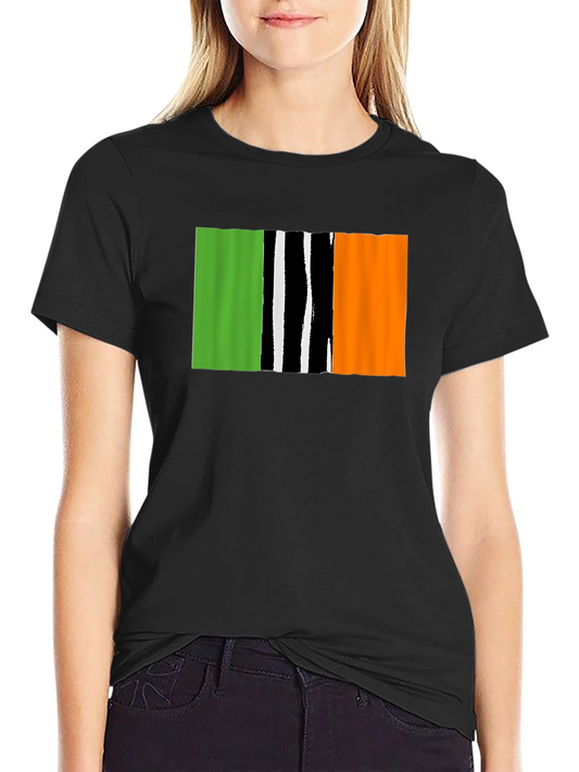 Irish Flag T-Shirt - Black Crew Neck Tee
