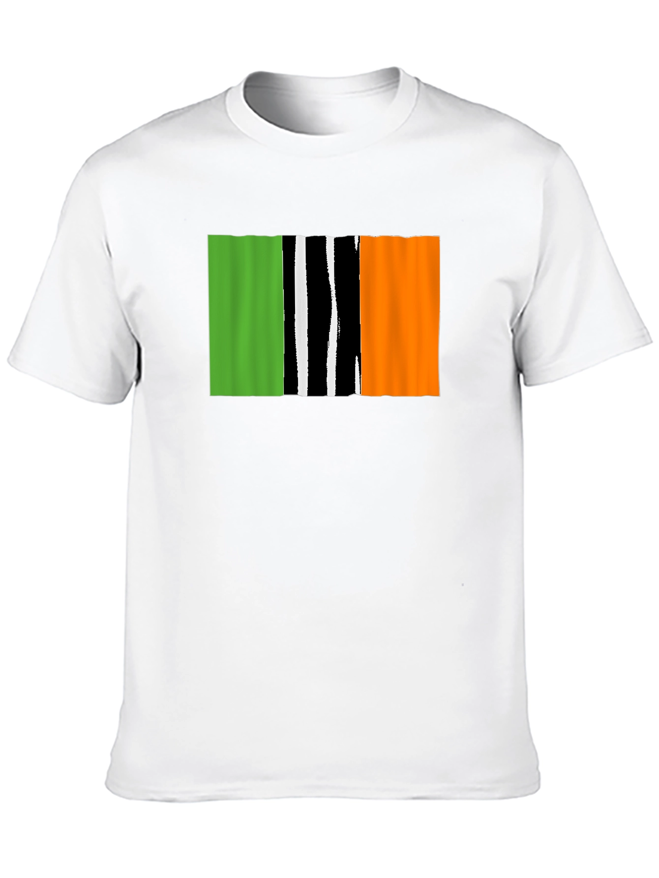 Irish Flag T-Shirt - Black Crew Neck Tee