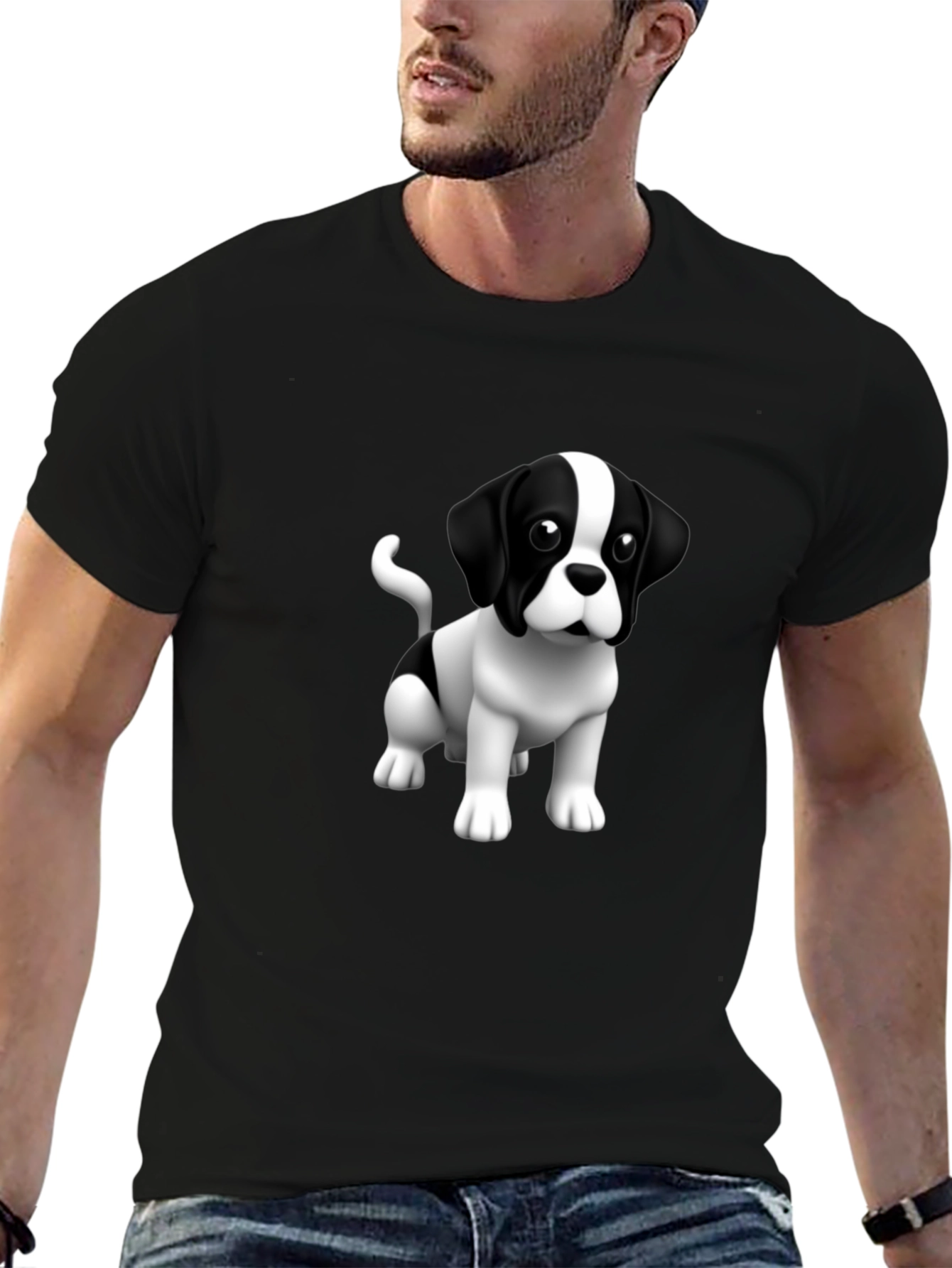 Dog Graphic Tee - Cute Cartoon Puppy T-Shirt