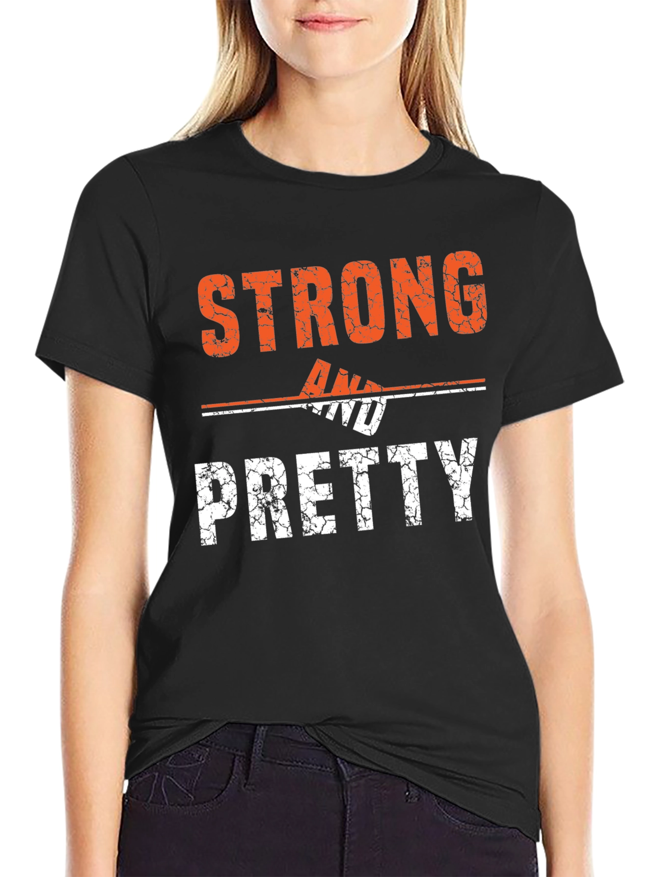 Strong & Pretty Graphic T-Shirt - Black