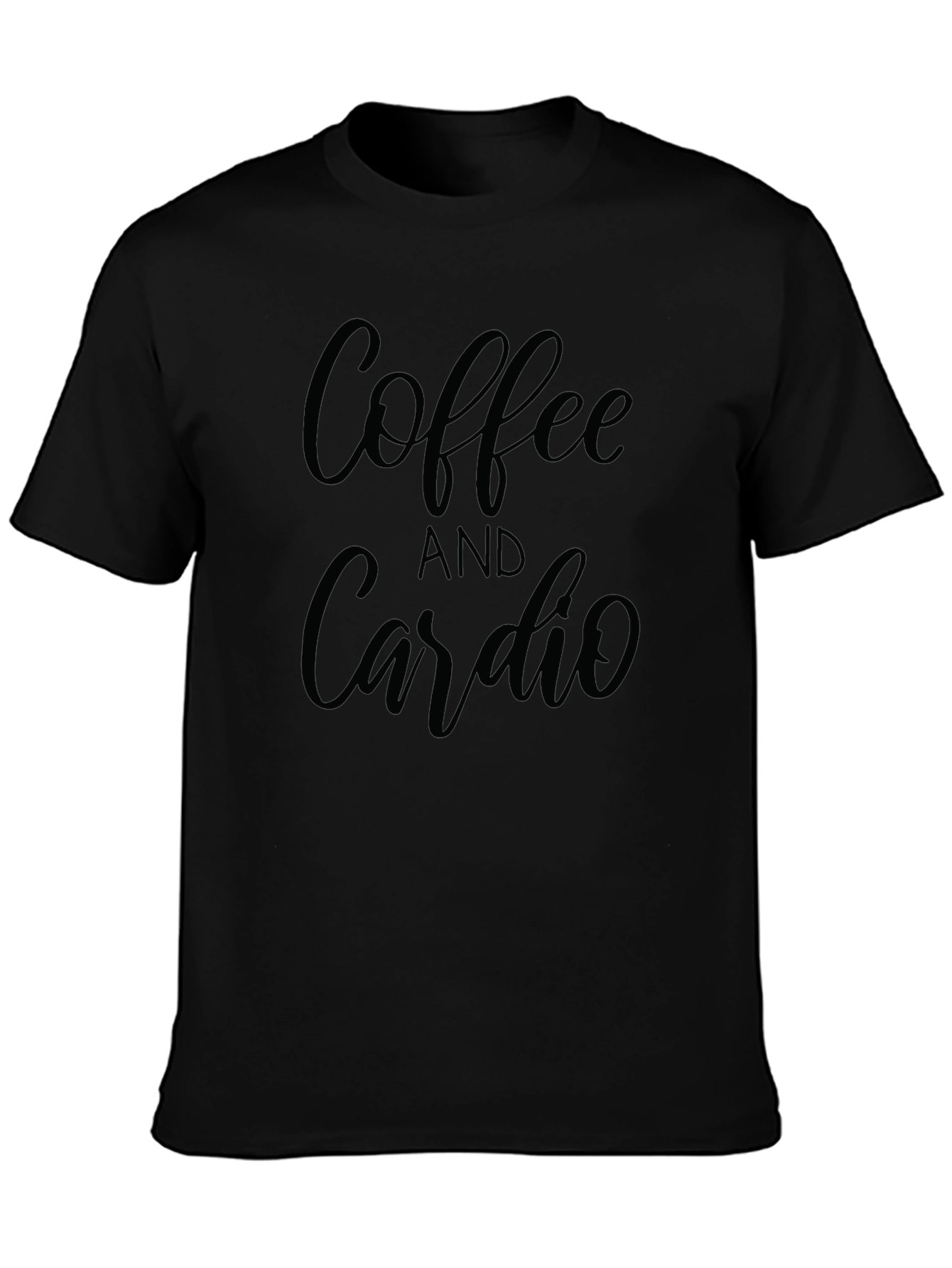 Coffee and Cardio Black Graphic Tee