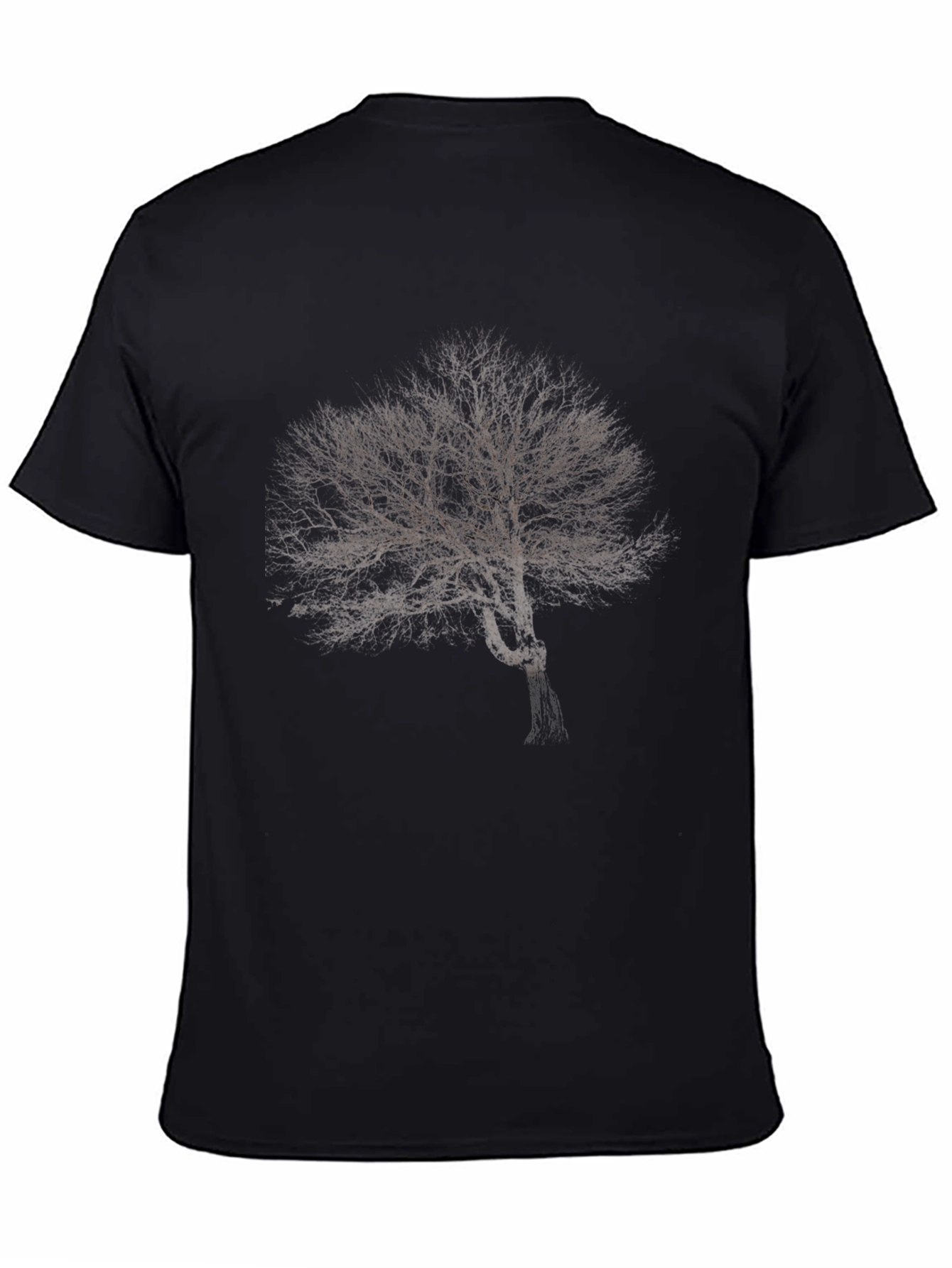 Monochrome Tree Graphic Tee - Modern Style