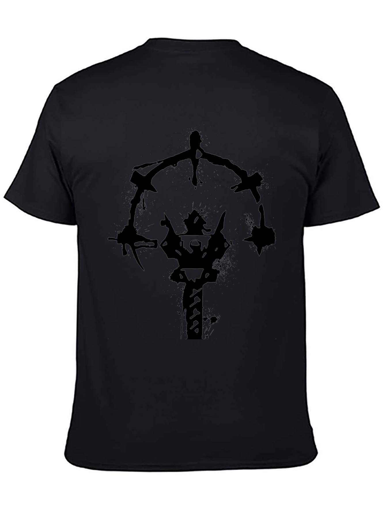 Abstract Graphic Black T-Shirt
