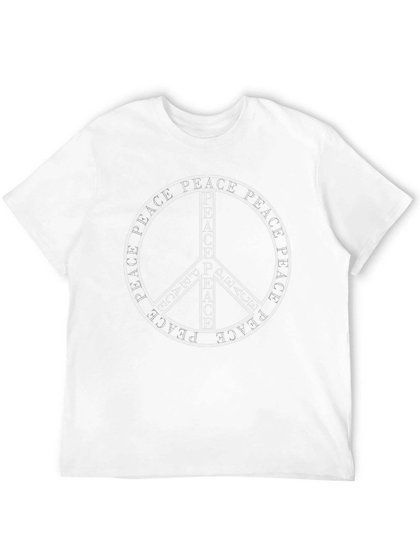 Peace Symbol Graphic T-Shirt - Black Casual Tee