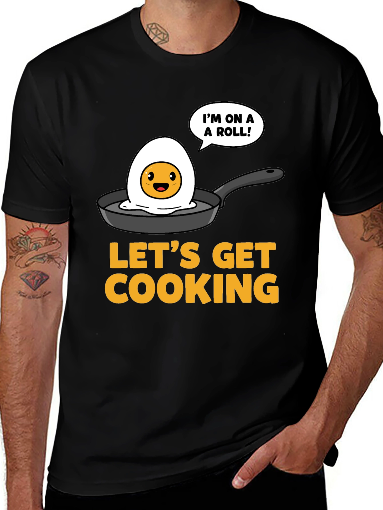 Funny Egg Cooking T-Shirt - Lets Get Cooking!