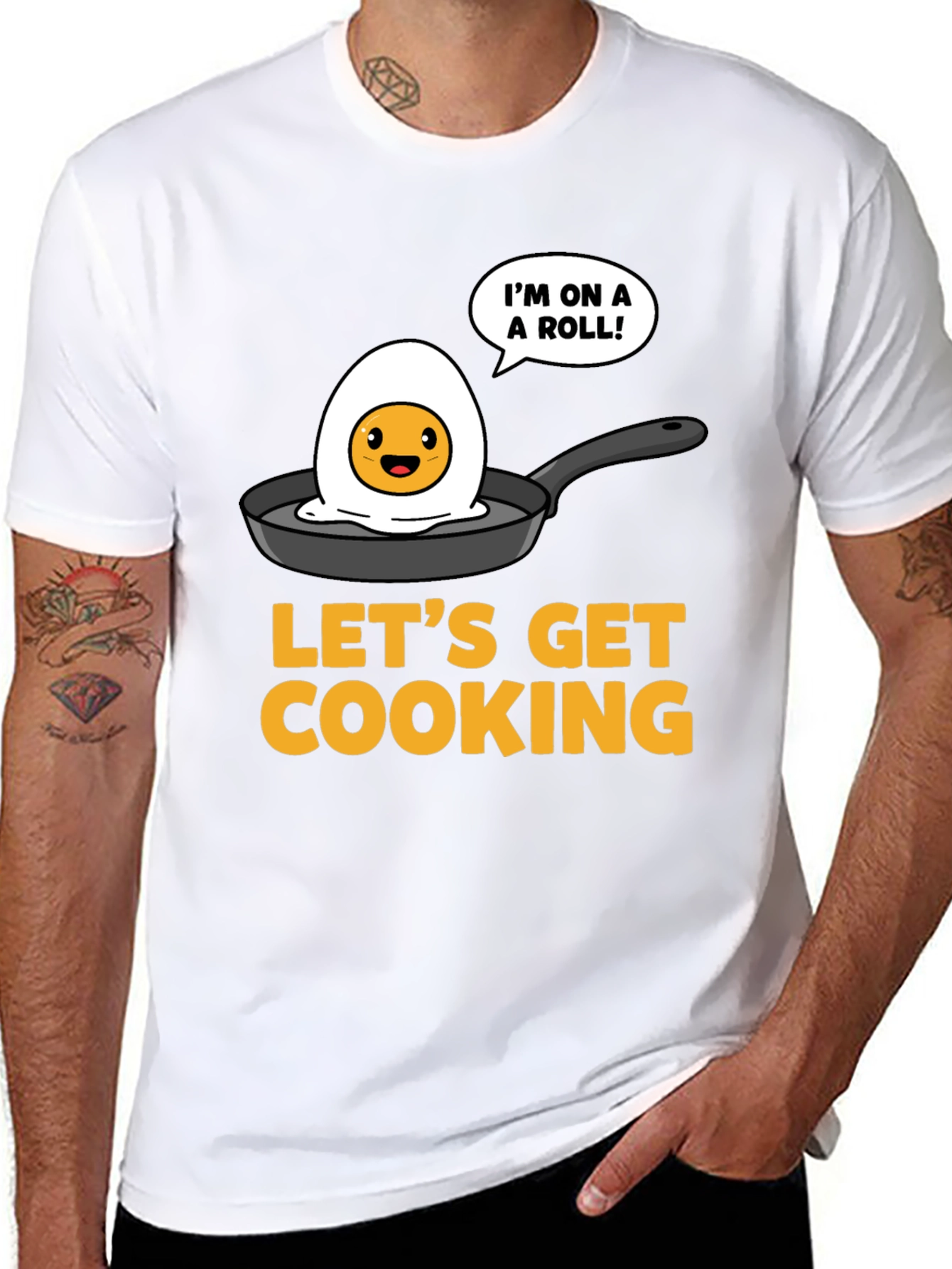 Funny Egg Cooking T-Shirt - Lets Get Cooking!