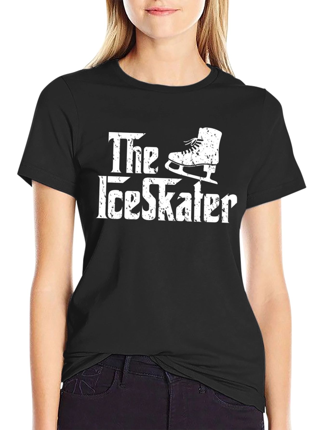 The Ice Skater Graphic T-Shirt - Black