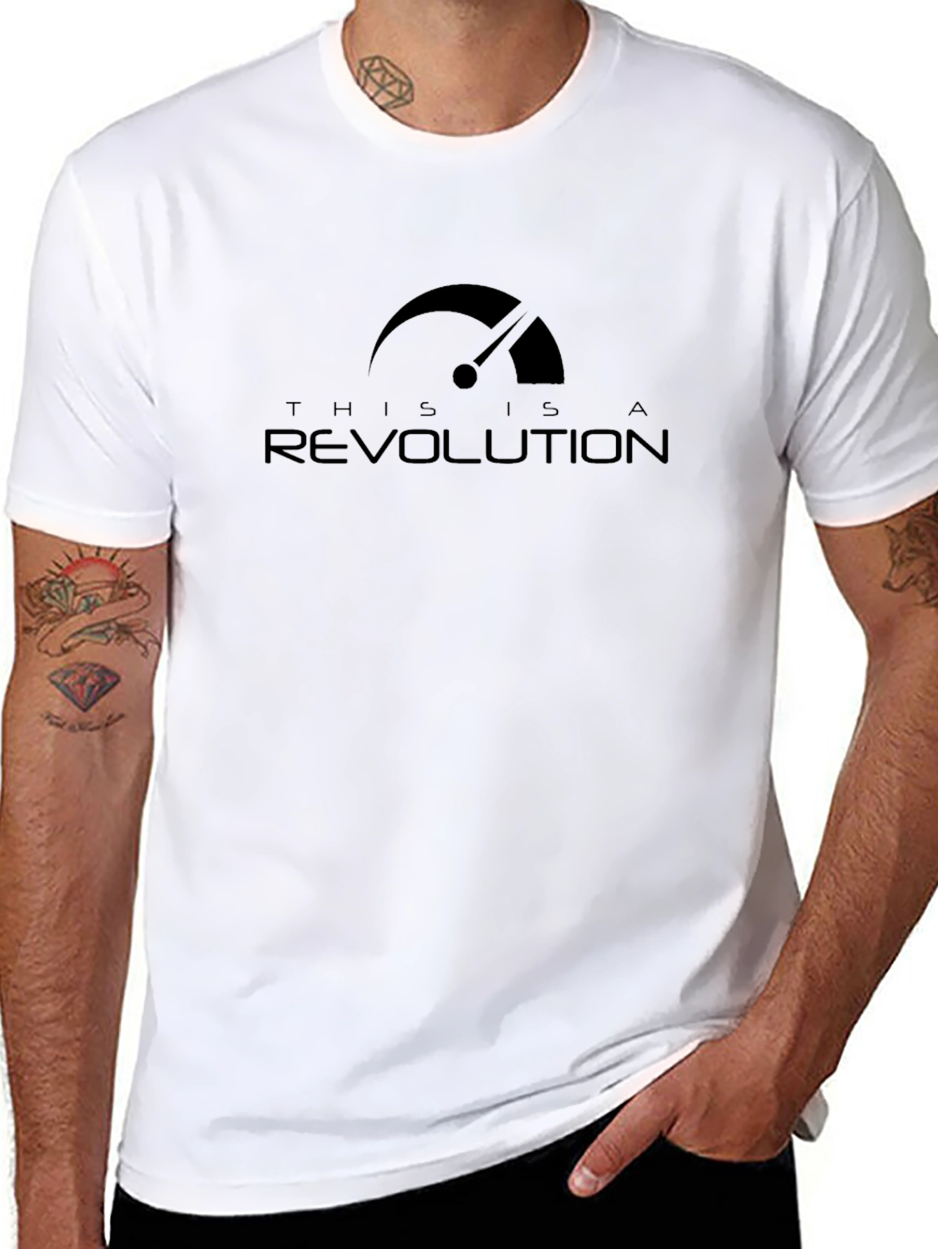 Revolution Graphic Tee - Stylish Black Cotton T-Shirt