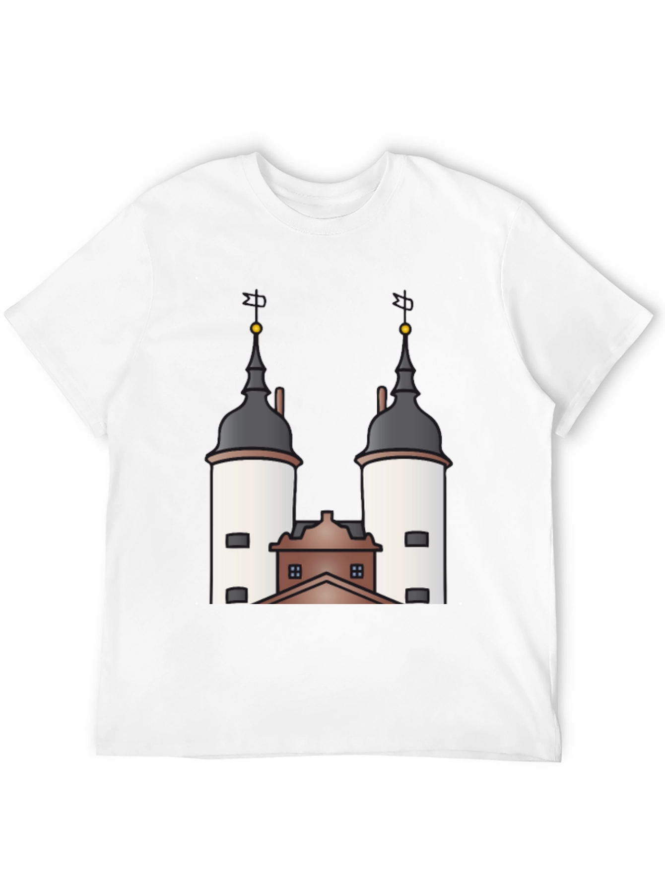 Unique Tower Graphic Black T-Shirt