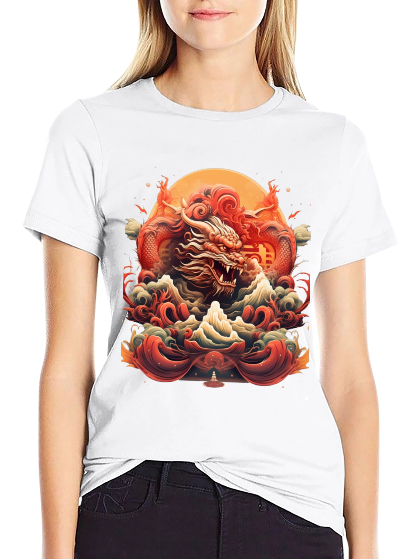 Dragon Graphic Tee - Bold Asian Inspired Design