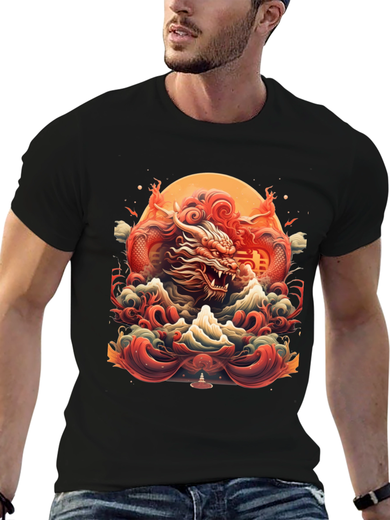 Dragon Graphic Tee - Bold Asian Inspired Design