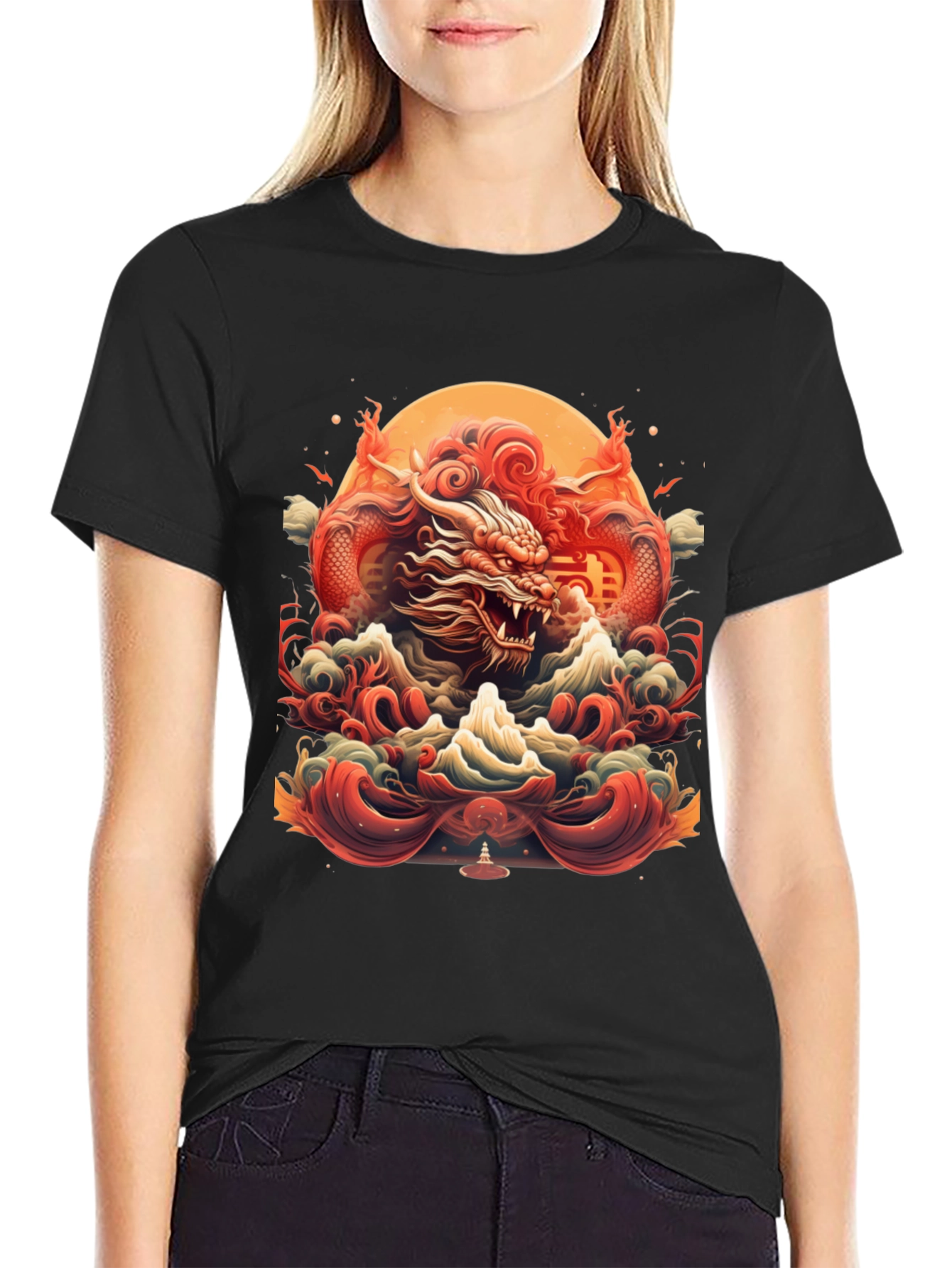 Dragon Graphic Tee - Bold Asian Inspired Design